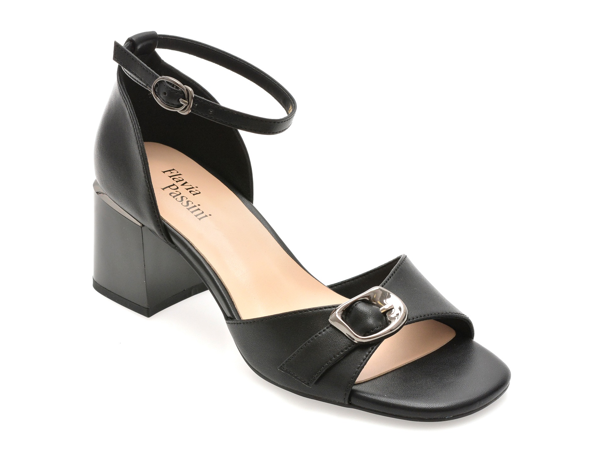 Sandale FLAVIA PASSINI negre, V1030, din piele naturala 1 Sandale FLAVIA PASSINI negre