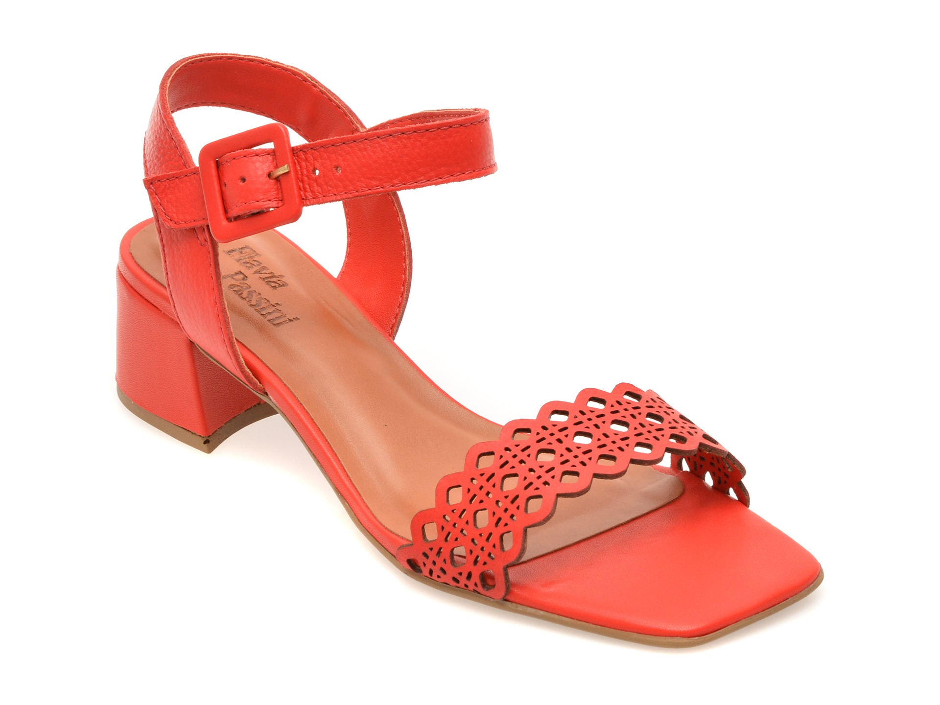 Sandale FLAVIA PASSINI rosii, 374002, din piele naturala 1 Sandale FLAVIA PASSINI rosii