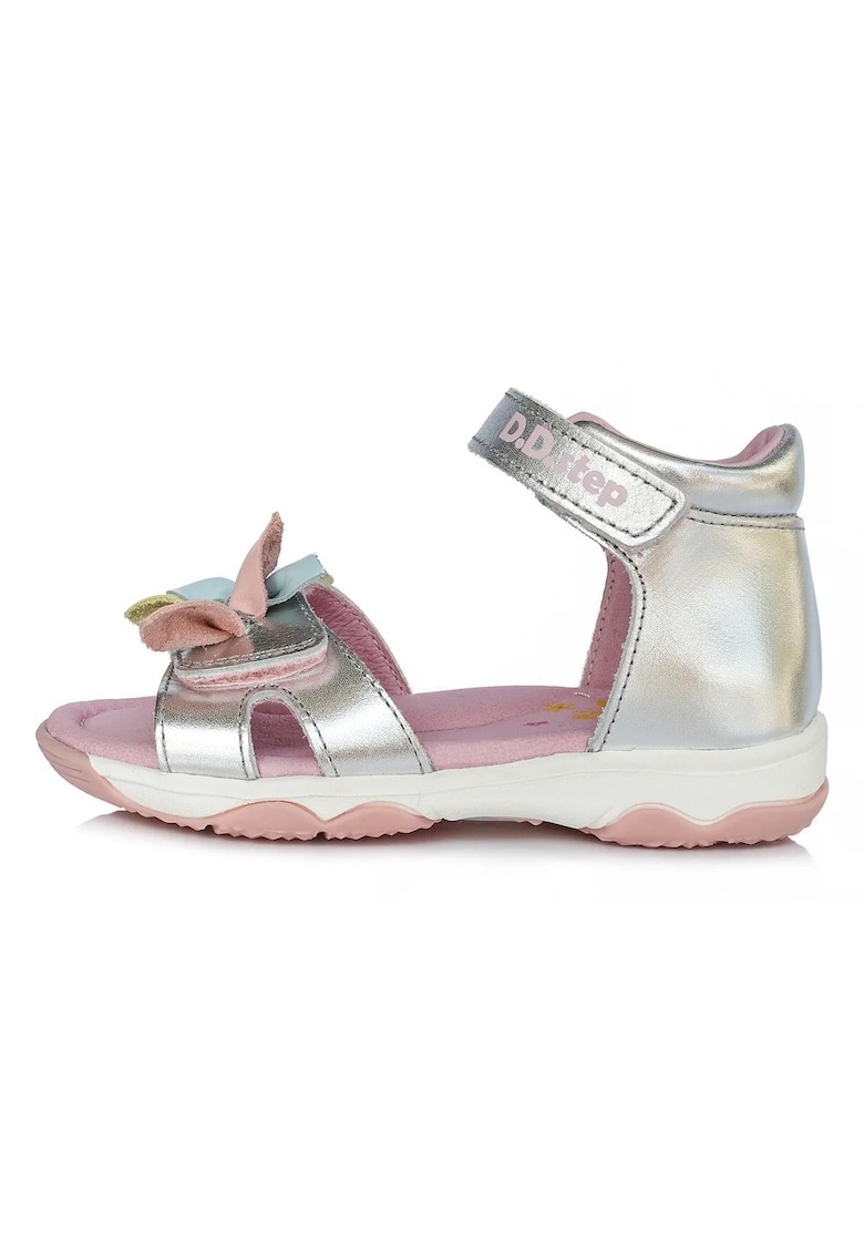 Sandale Fetite - cu Fundite - din Piele - Flexibile - AC64-134 1 Sandale Fetite -  cu Fundite - din Piele - Flexibile - AC64-134