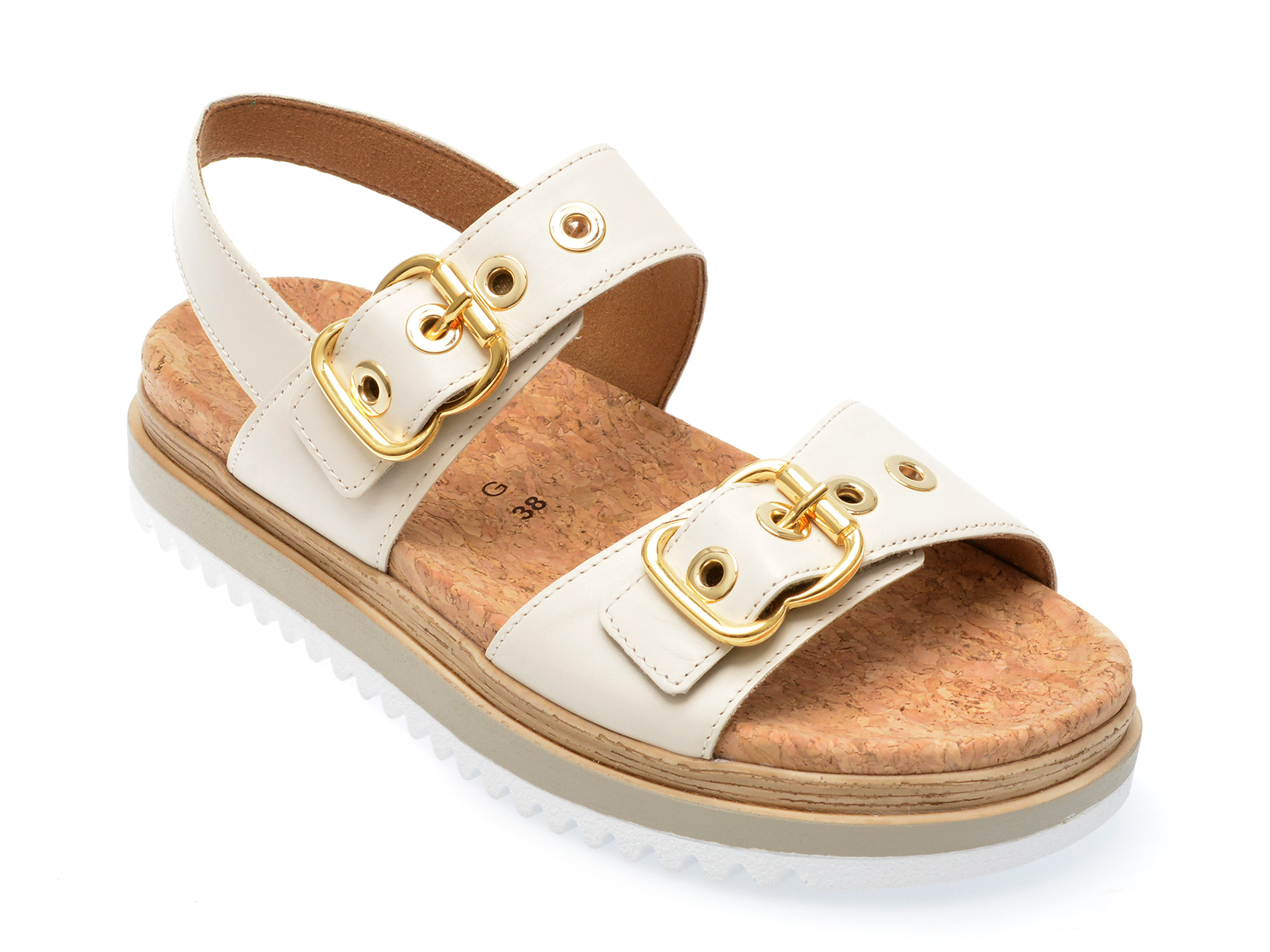 Sandale GABOR albe, 22853, din piele naturala 1 Sandale GABOR albe