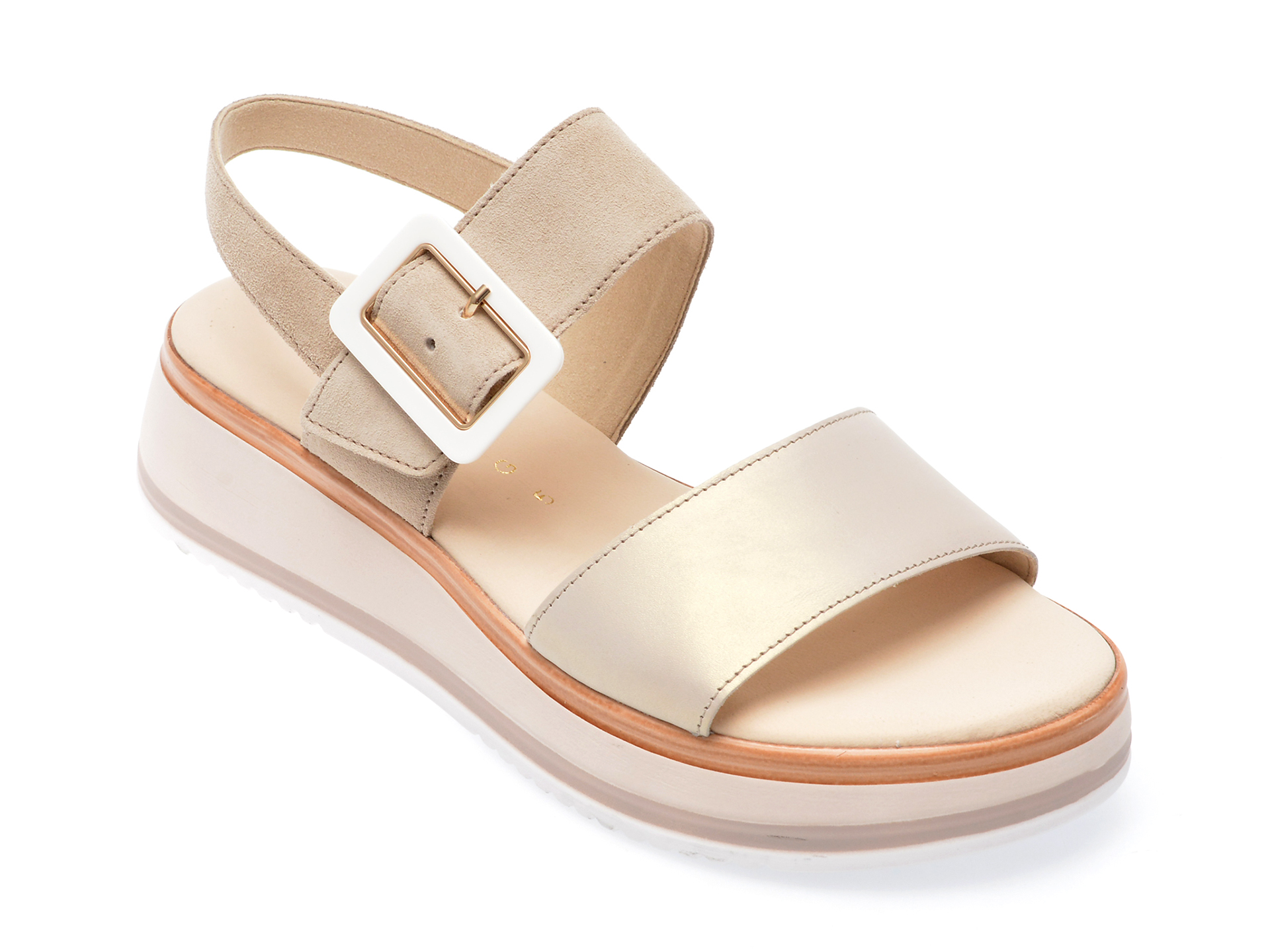 Sandale GABOR bej, 22744, din piele intoarsa 1 Sandale GABOR bej