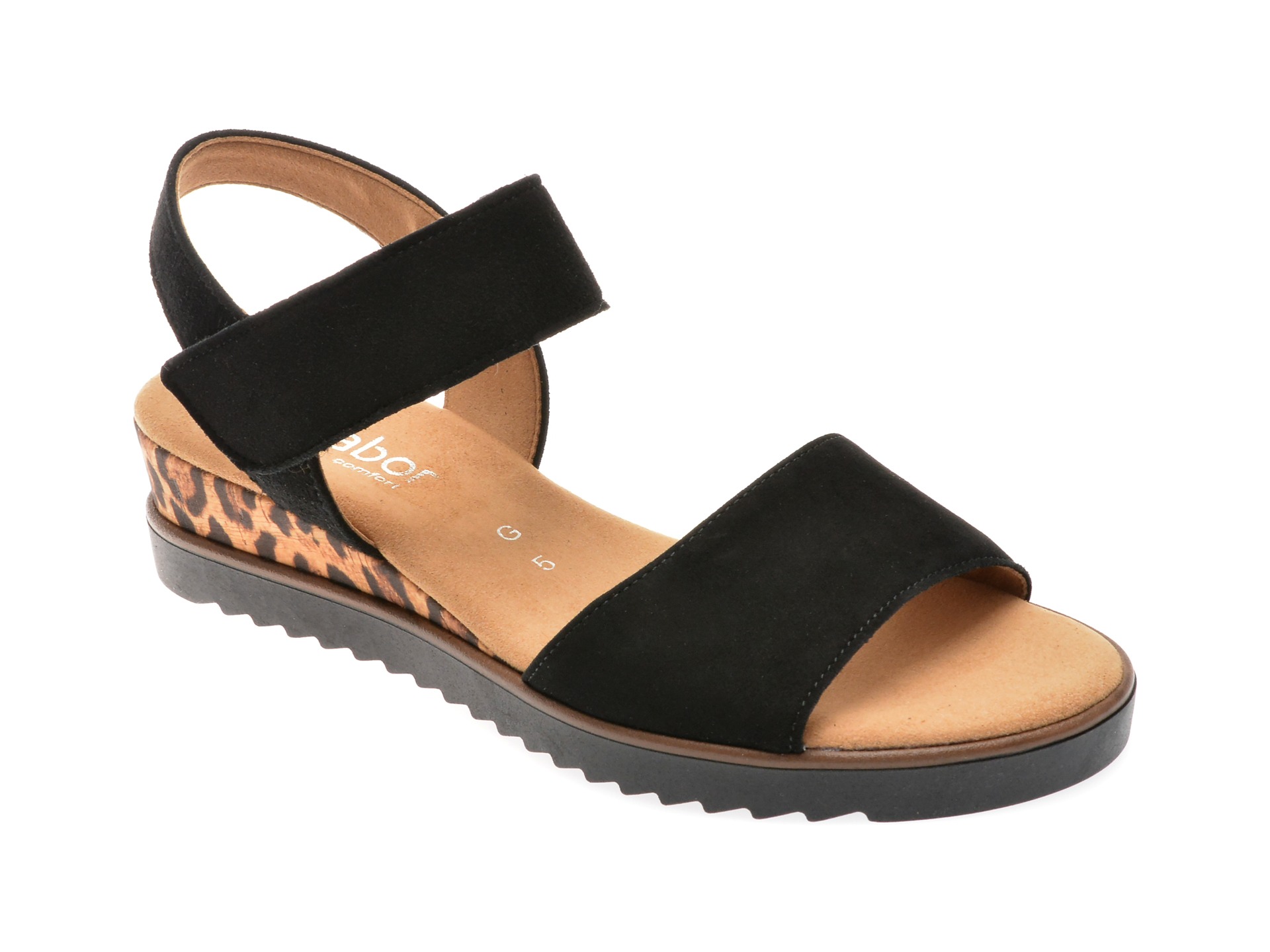 Sandale GABOR negre, 42750, din piele intoarsa 1 Sandale GABOR negre