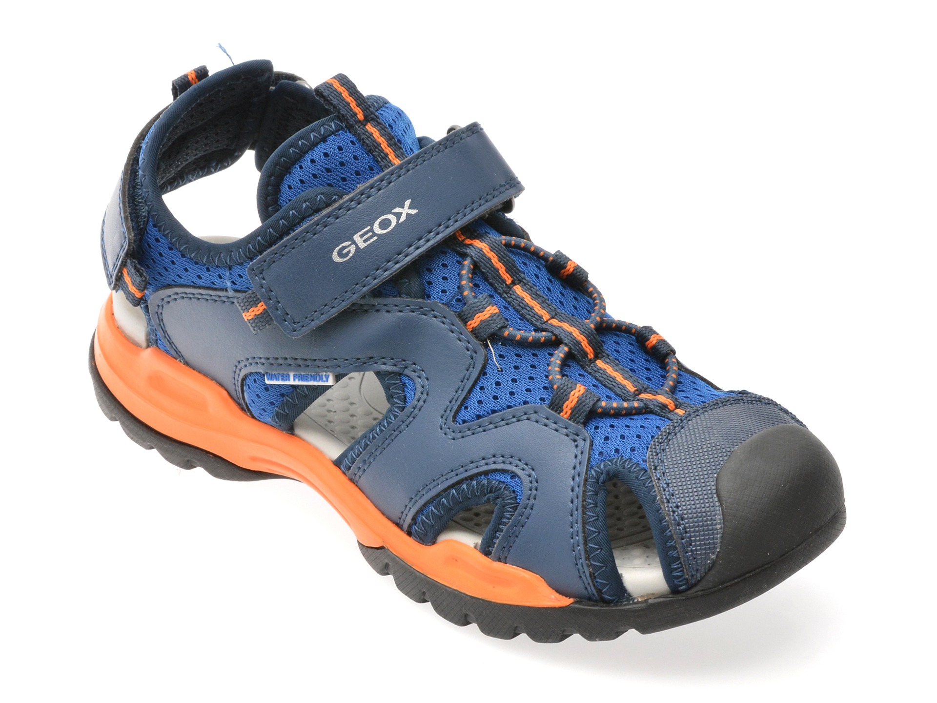 Sandale GEOX albastre, J450RC, din material textil 1 Sandale GEOX albastre