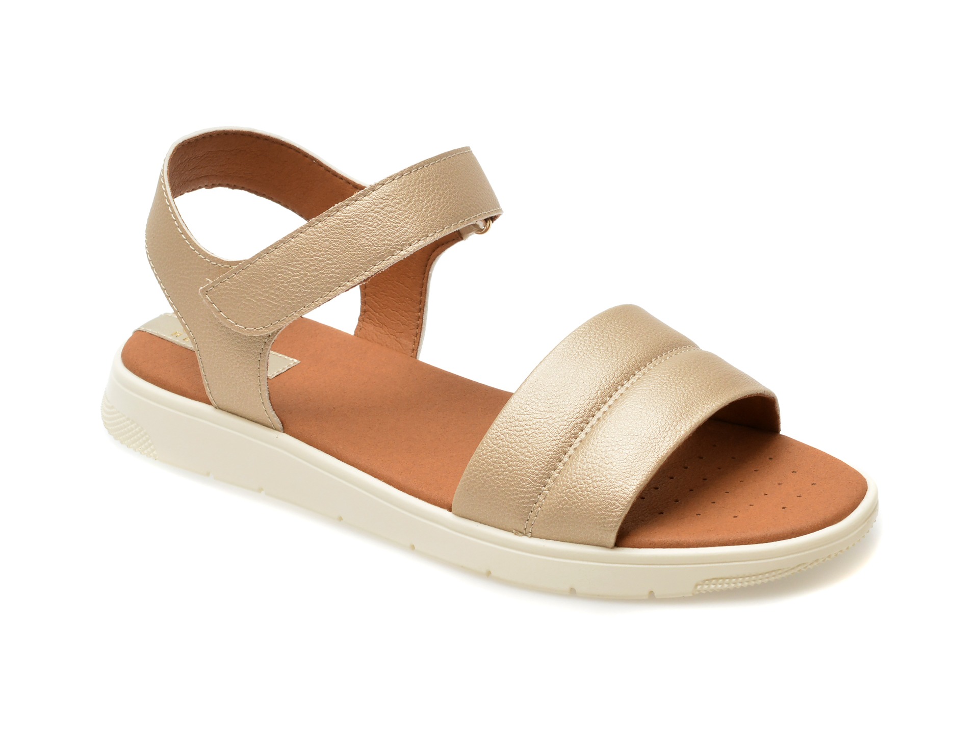 Sandale GEOX aurii, D45NNC, din piele ecologica 1 Sandale GEOX aurii