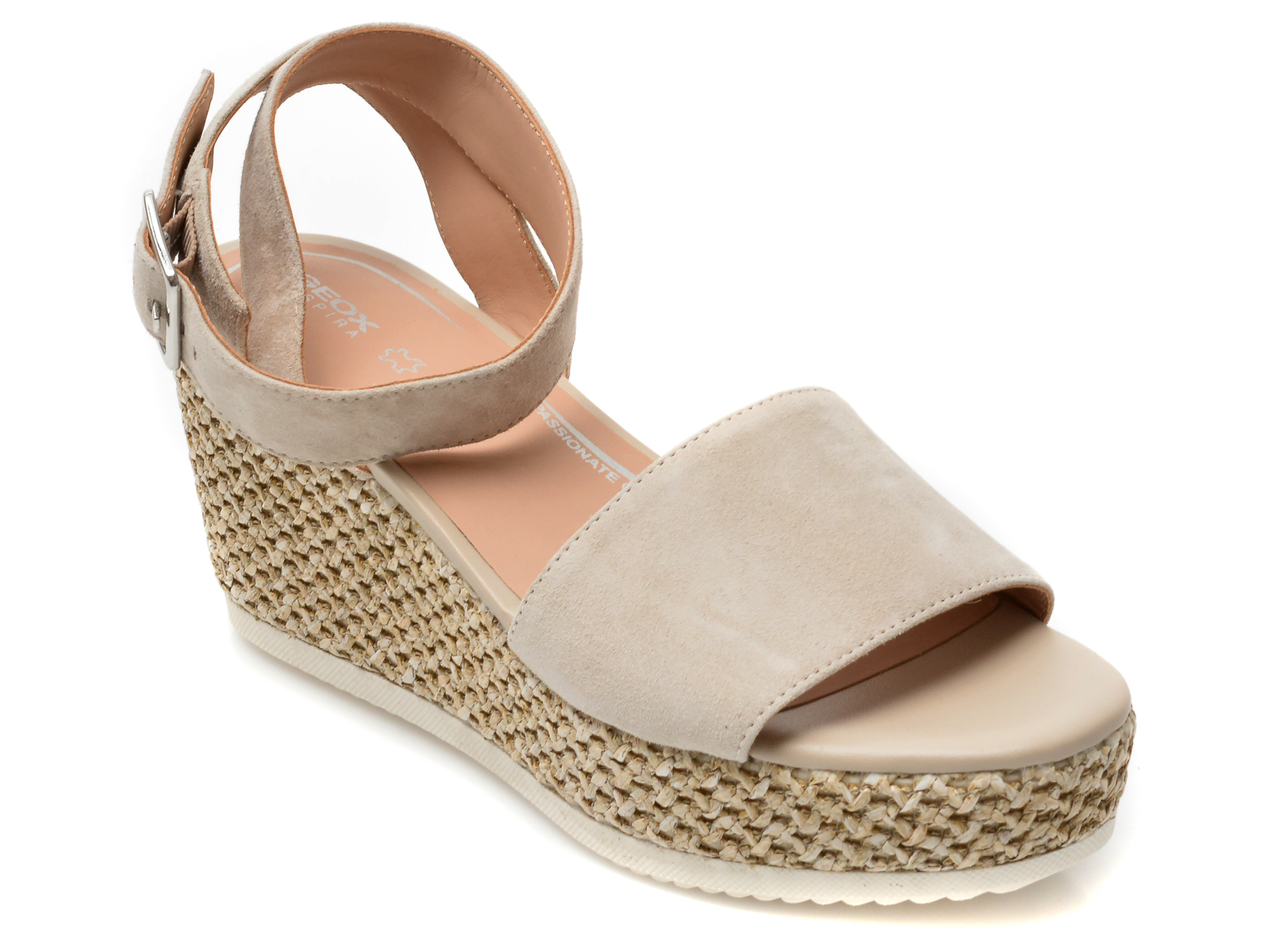 Sandale GEOX bej, D25SMA, din piele intoarsa 1 Sandale GEOX bej