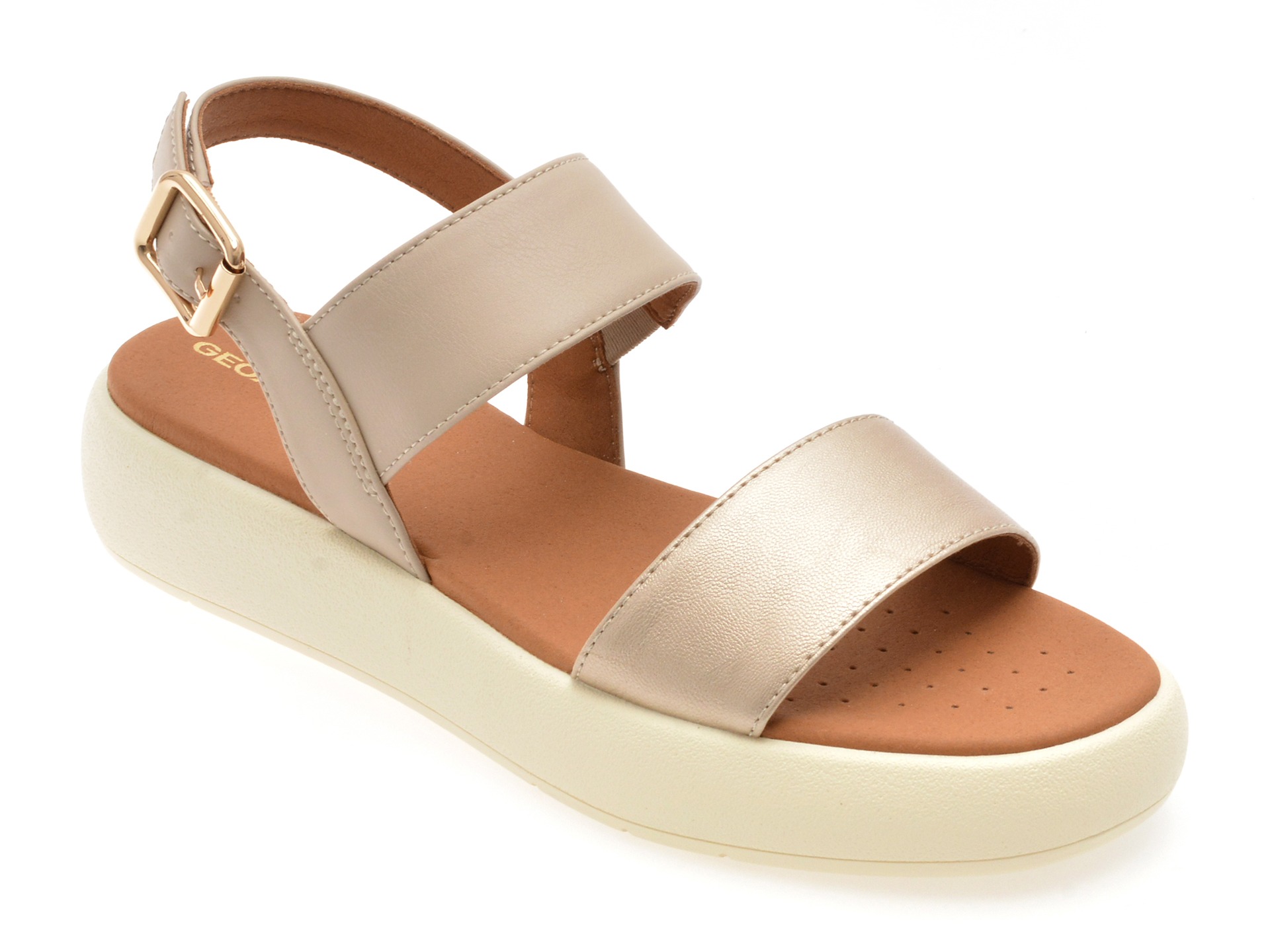 Sandale GEOX bej, D550NA, din piele ecologica 1 Sandale GEOX bej