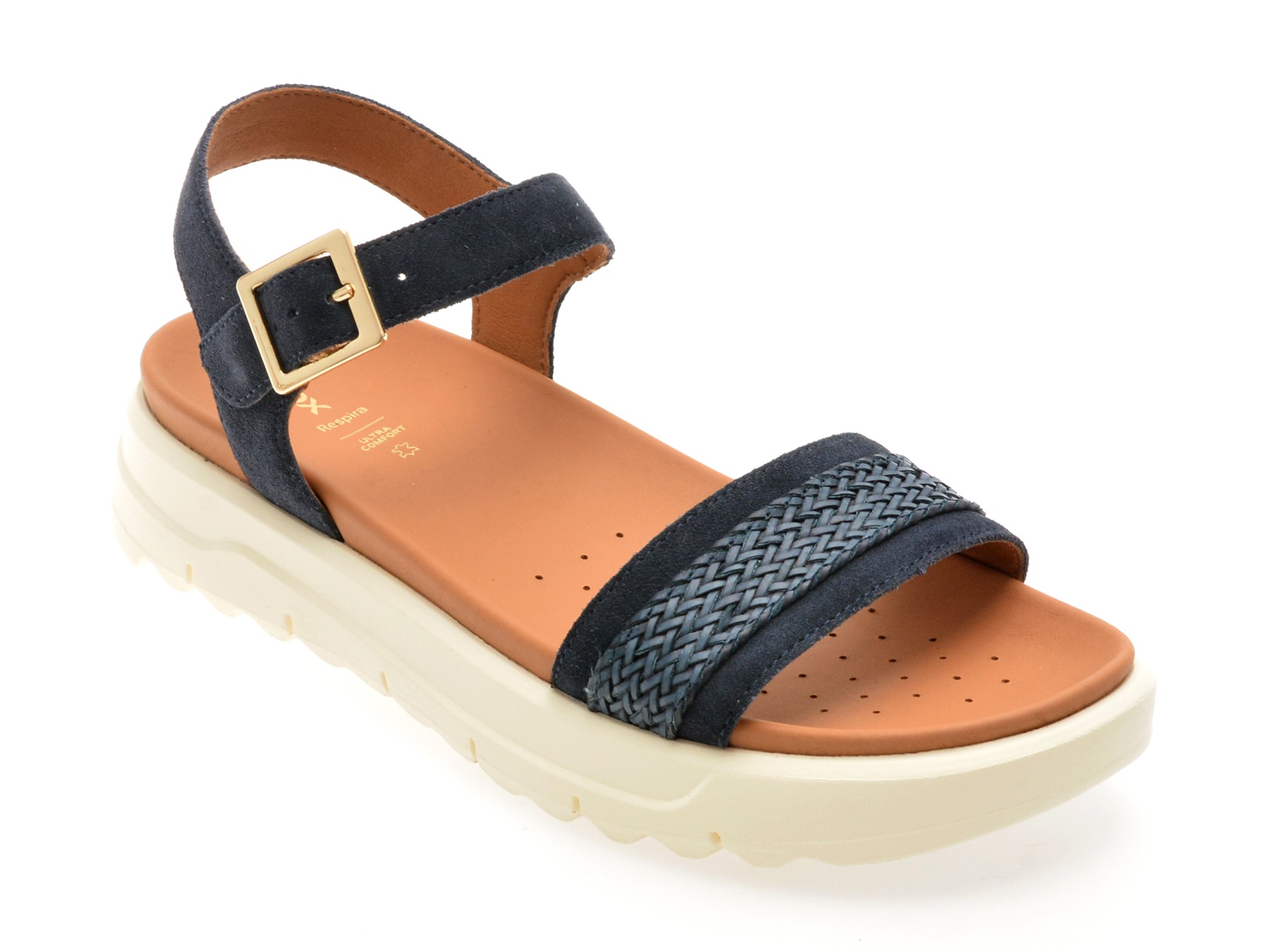 Sandale GEOX bleumarin, D55SZC, din piele intoarsa 1 Sandale GEOX bleumarin