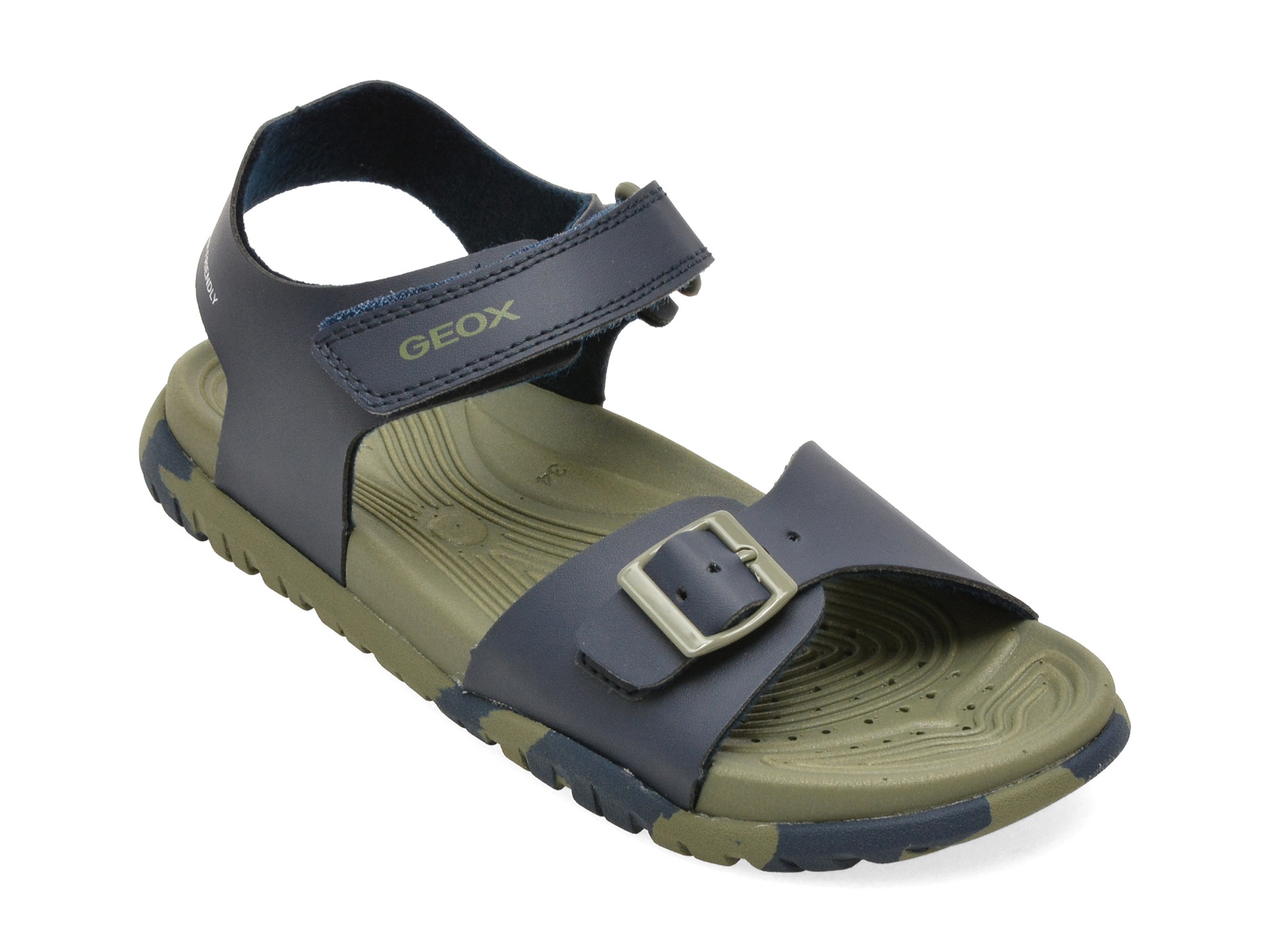 Sandale GEOX bleumarin, J35HMA, din piele ecologica 1 Sandale GEOX bleumarin
