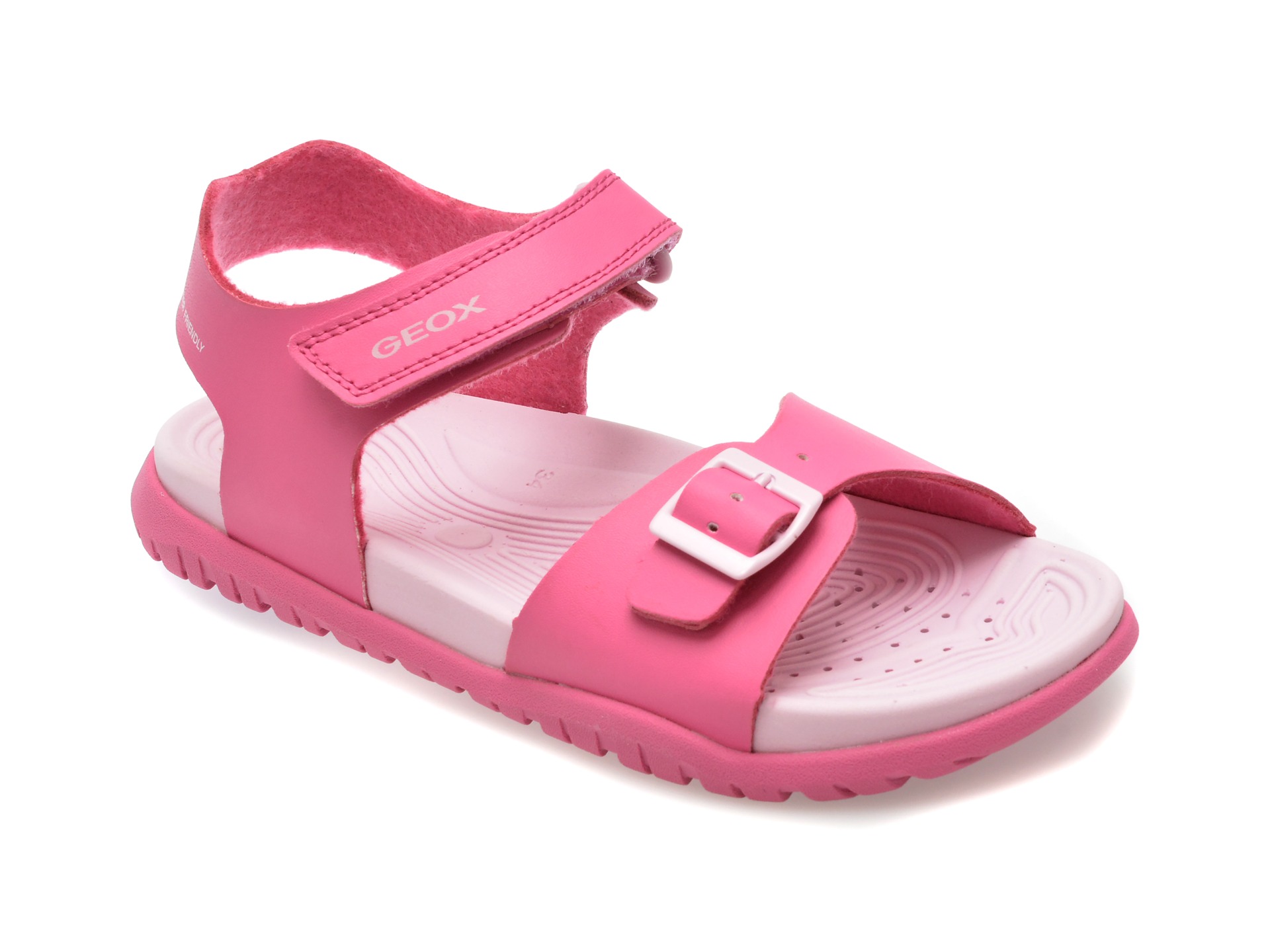 Sandale GEOX fucsia, J35HQA, din piele ecologica 1 Sandale GEOX fucsia