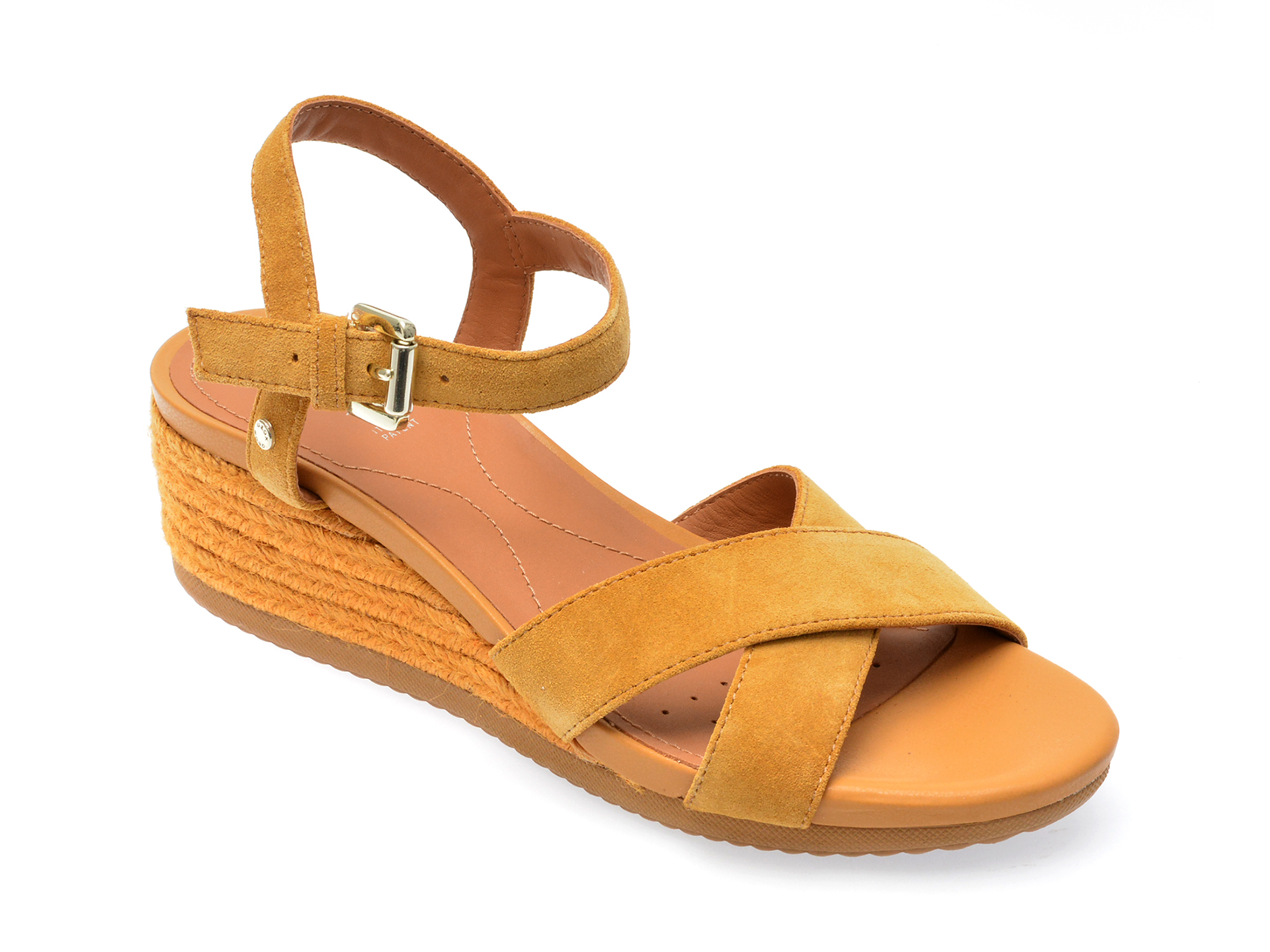 Sandale GEOX galbene, D02HHC, din piele intoarsa 1 Sandale GEOX galbene