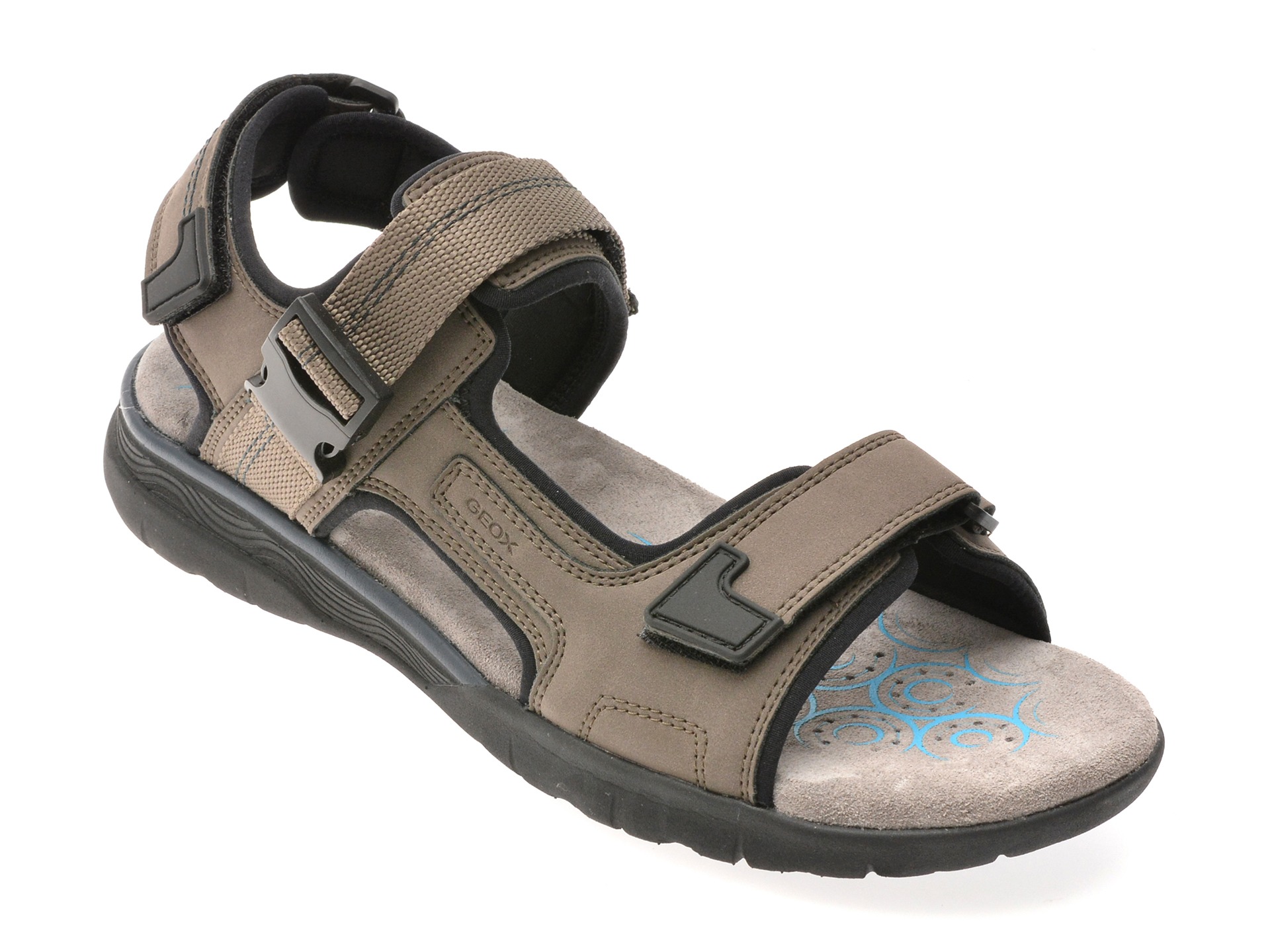 Sandale GEOX gri, U55ELB, din piele ecologica 1 Sandale GEOX gri