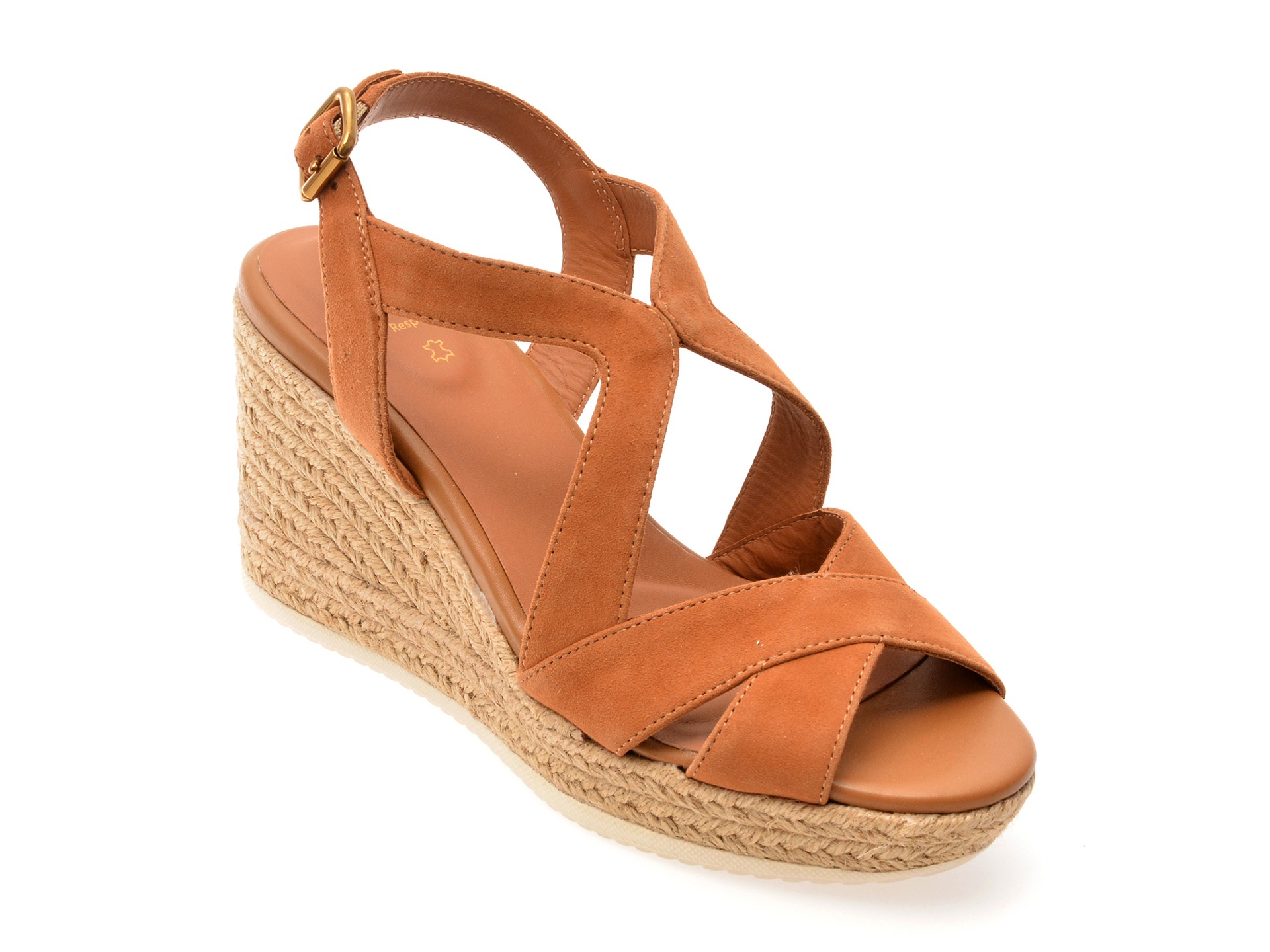 Sandale GEOX maro, D35GVC, din piele intoarsa 1 Sandale GEOX maro