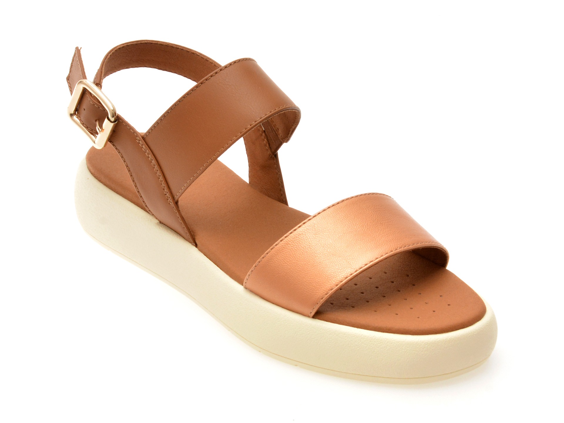 Sandale GEOX maro, D550NA, din piele ecologica 1 Sandale GEOX maro