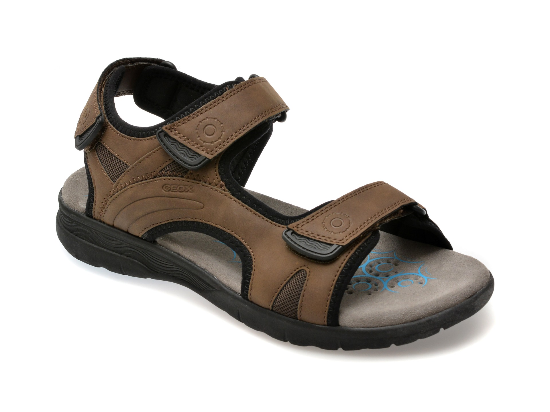 Sandale GEOX maro, U25ELA, din piele ecologica 1 Sandale GEOX maro