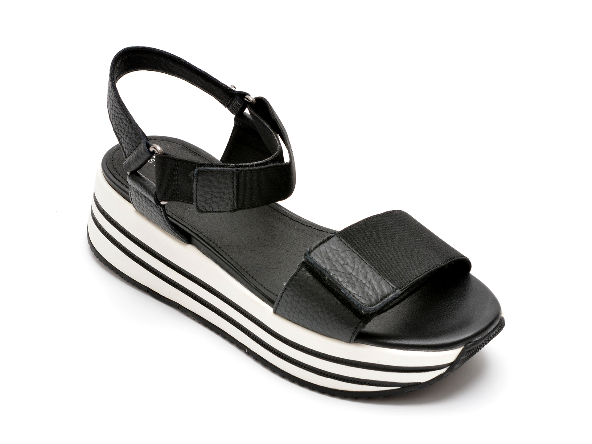 Sandale GEOX negre, D25RSA, din piele naturala 1 Sandale GEOX negre