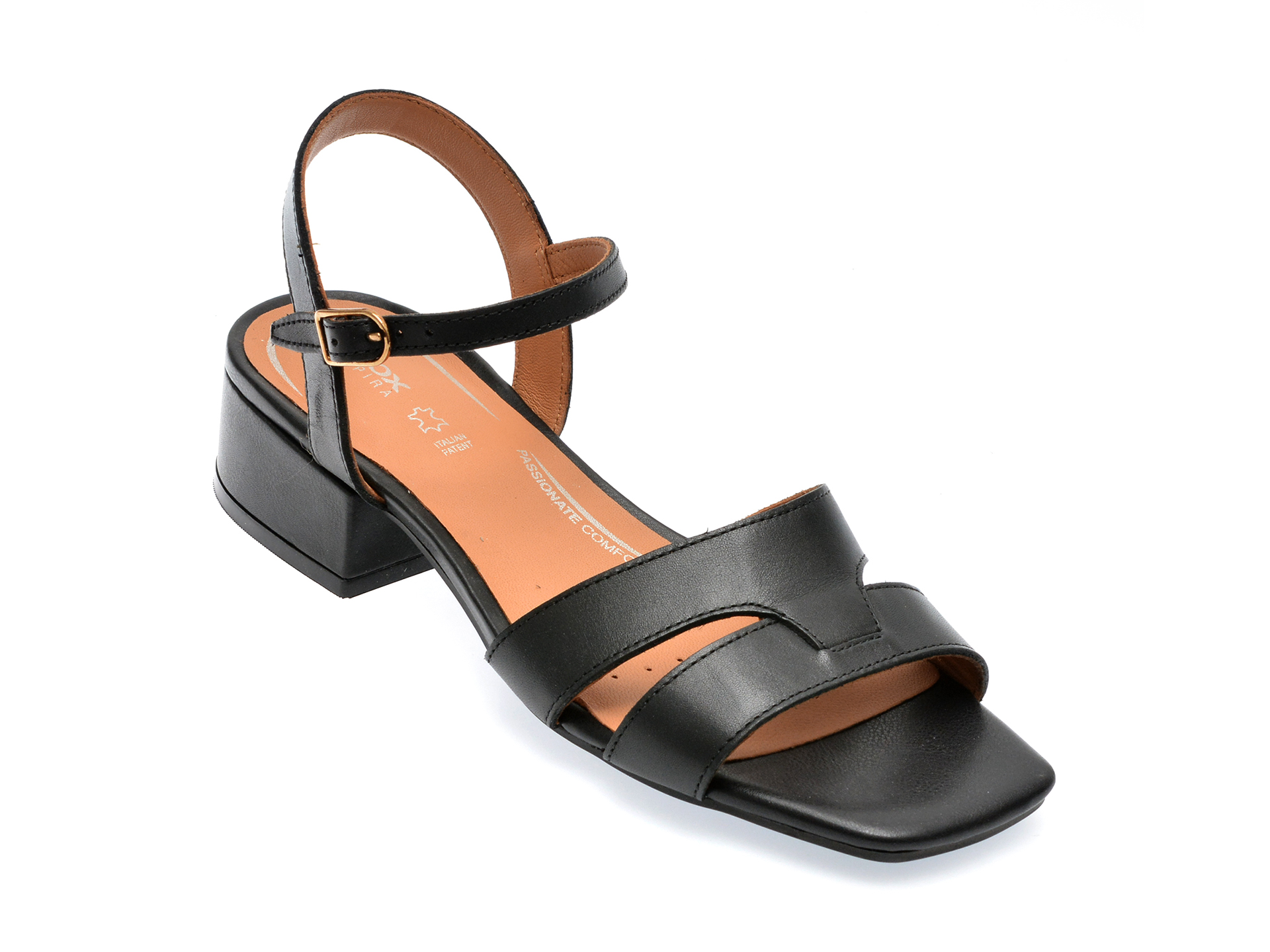 Sandale GEOX negre, D35RYA, din piele naturala 1 Sandale GEOX negre