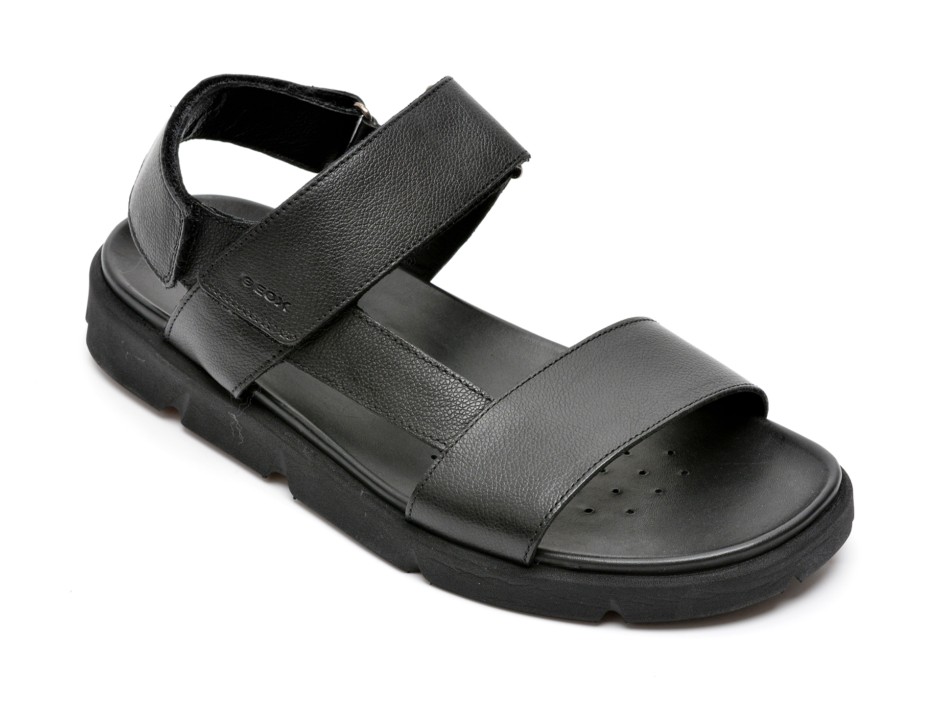 Sandale GEOX negre, U15BGB, din piele naturala 1 Sandale GEOX negre