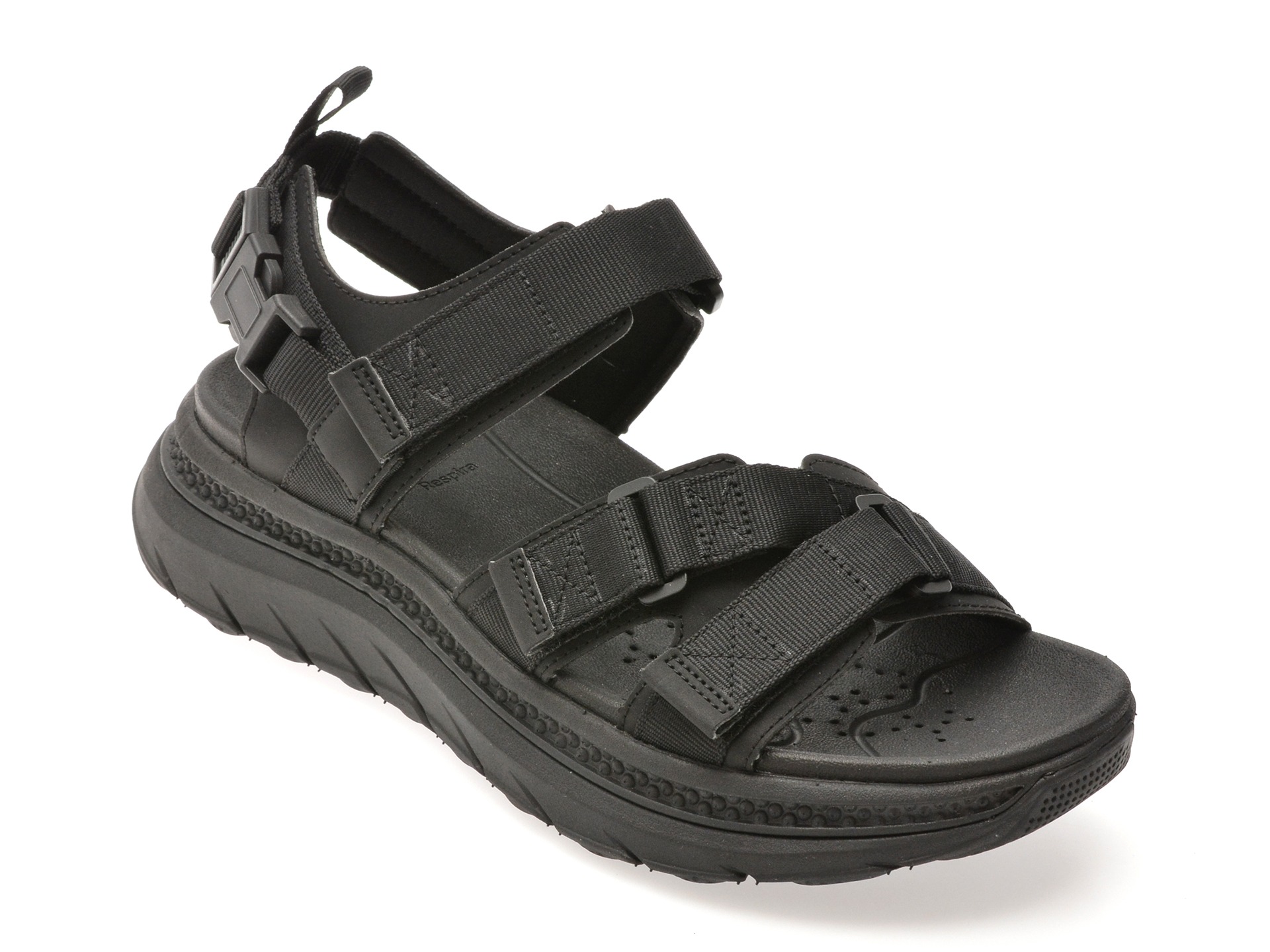 Sandale GEOX negre, U55L0A, din piele ecologica 1 Sandale GEOX negre