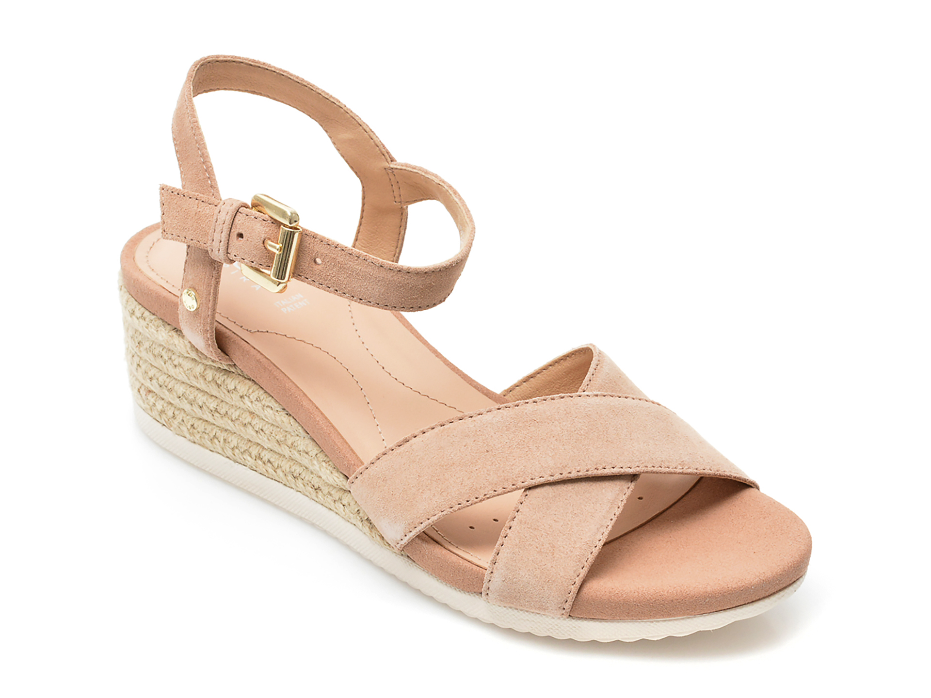 Sandale GEOX nude, D02HHC, din piele intoarsa 1 Sandale GEOX nude