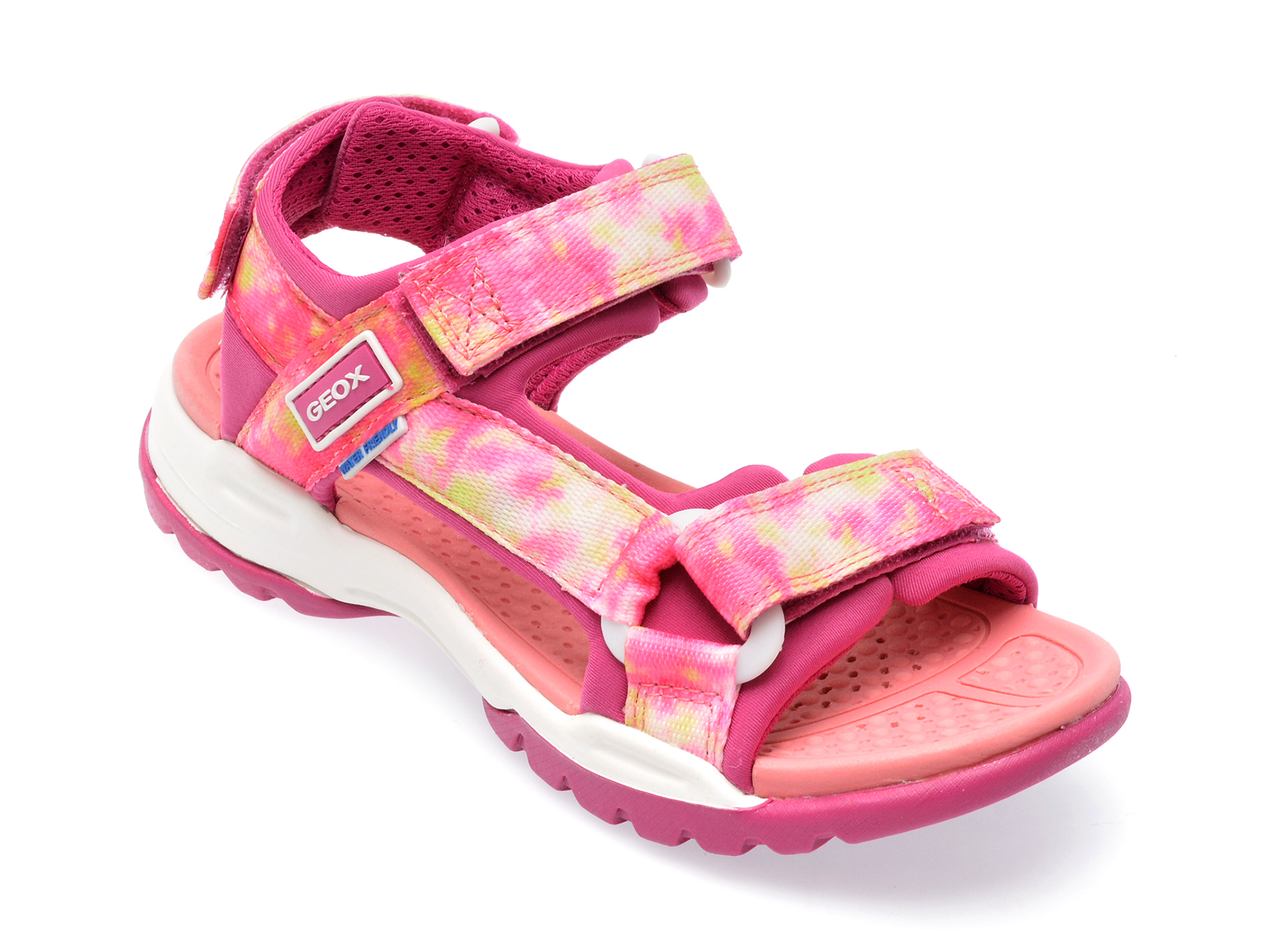 Sandale GEOX portocalii, J350WB, din material textil 1 Sandale GEOX portocalii