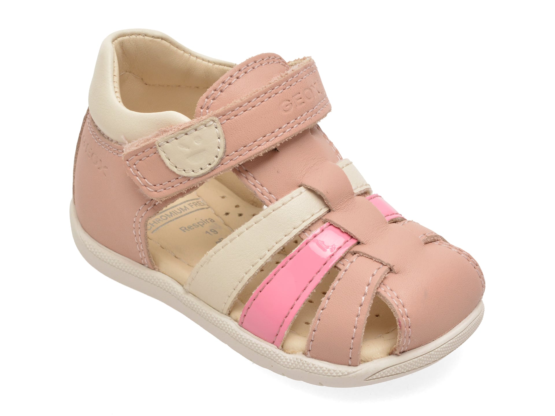 Sandale GEOX roz, B254WB, din piele naturala 1 Sandale GEOX roz