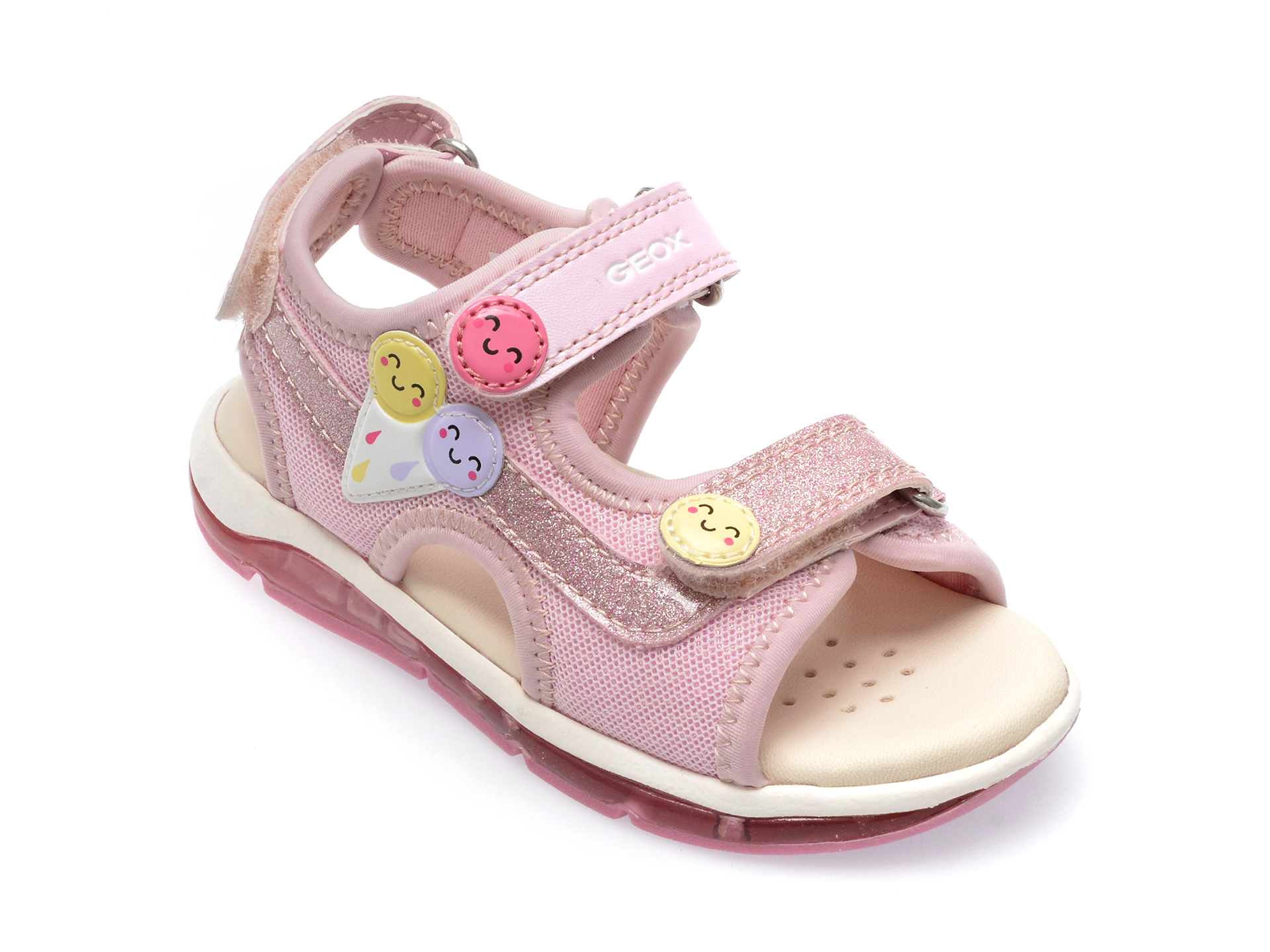 Sandale GEOX roz, B350EA, din material textil 1 Sandale GEOX roz