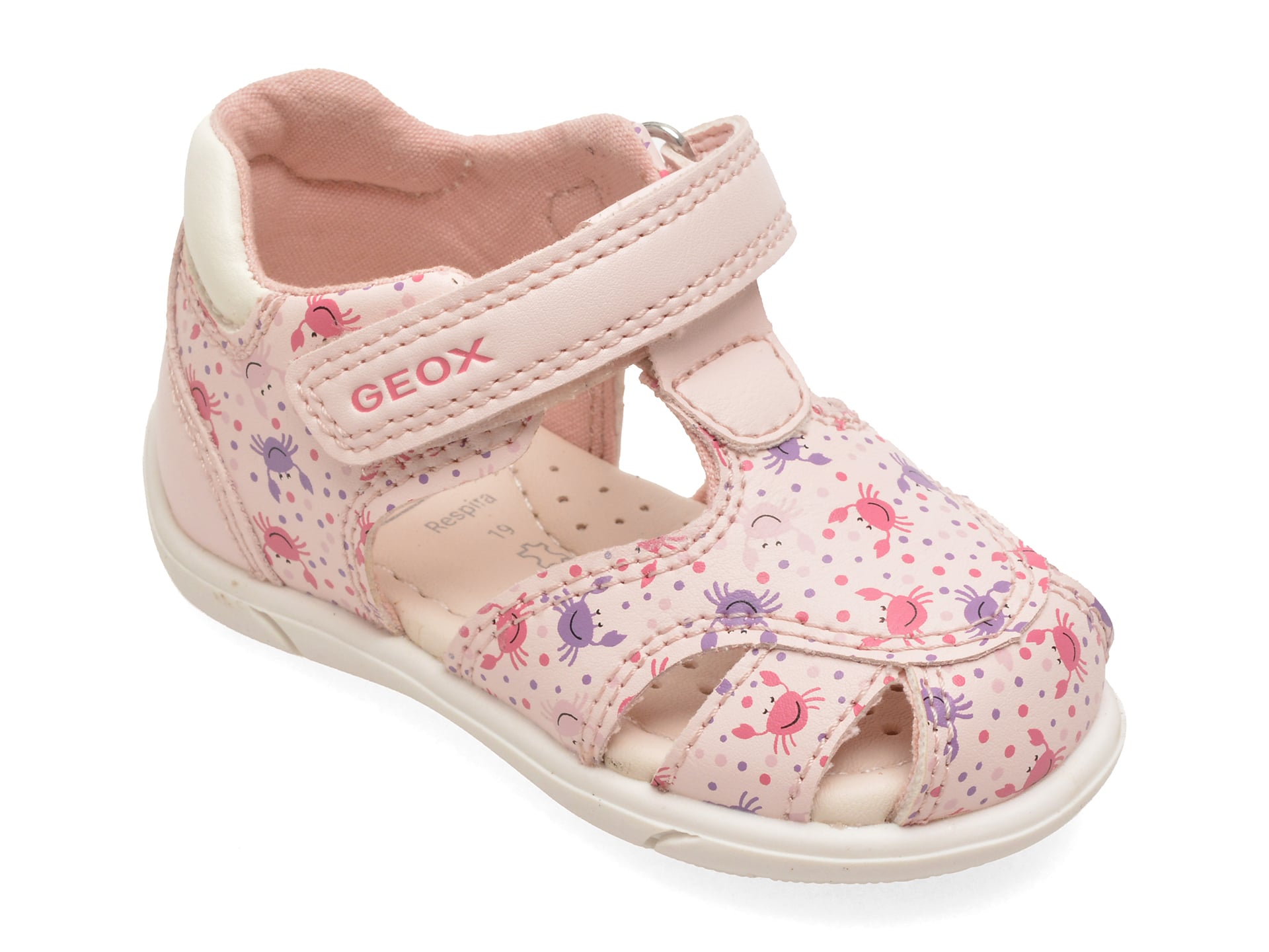 Sandale GEOX roz, B556FB, din piele ecologica 1 Sandale GEOX roz