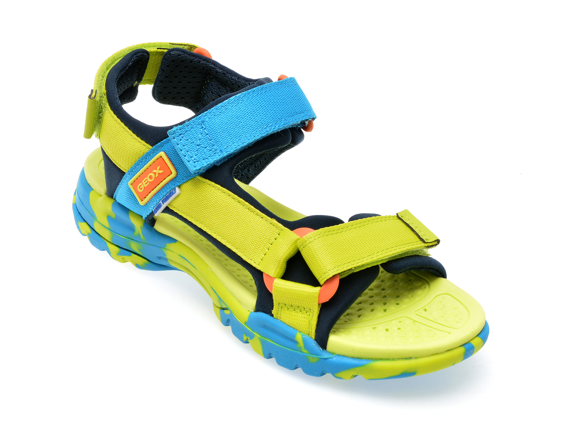 Sandale GEOX verzi, J150RA, din material textil 1 Sandale GEOX verzi