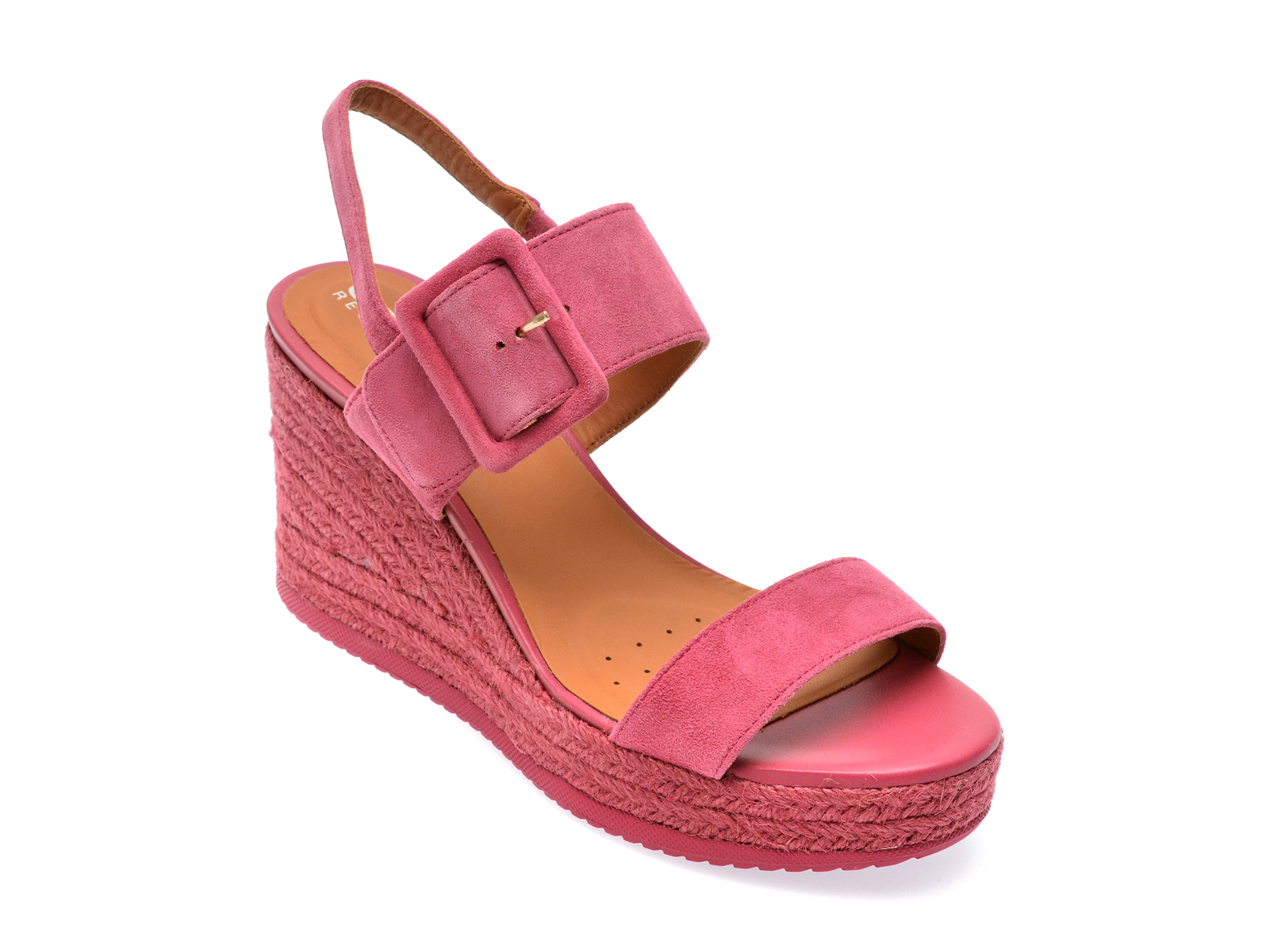 Sandale GEOX visinii, D35GVB, din piele intoarsa 1 Sandale GEOX visinii