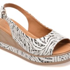 Sandale GOLD DEER alb-negru