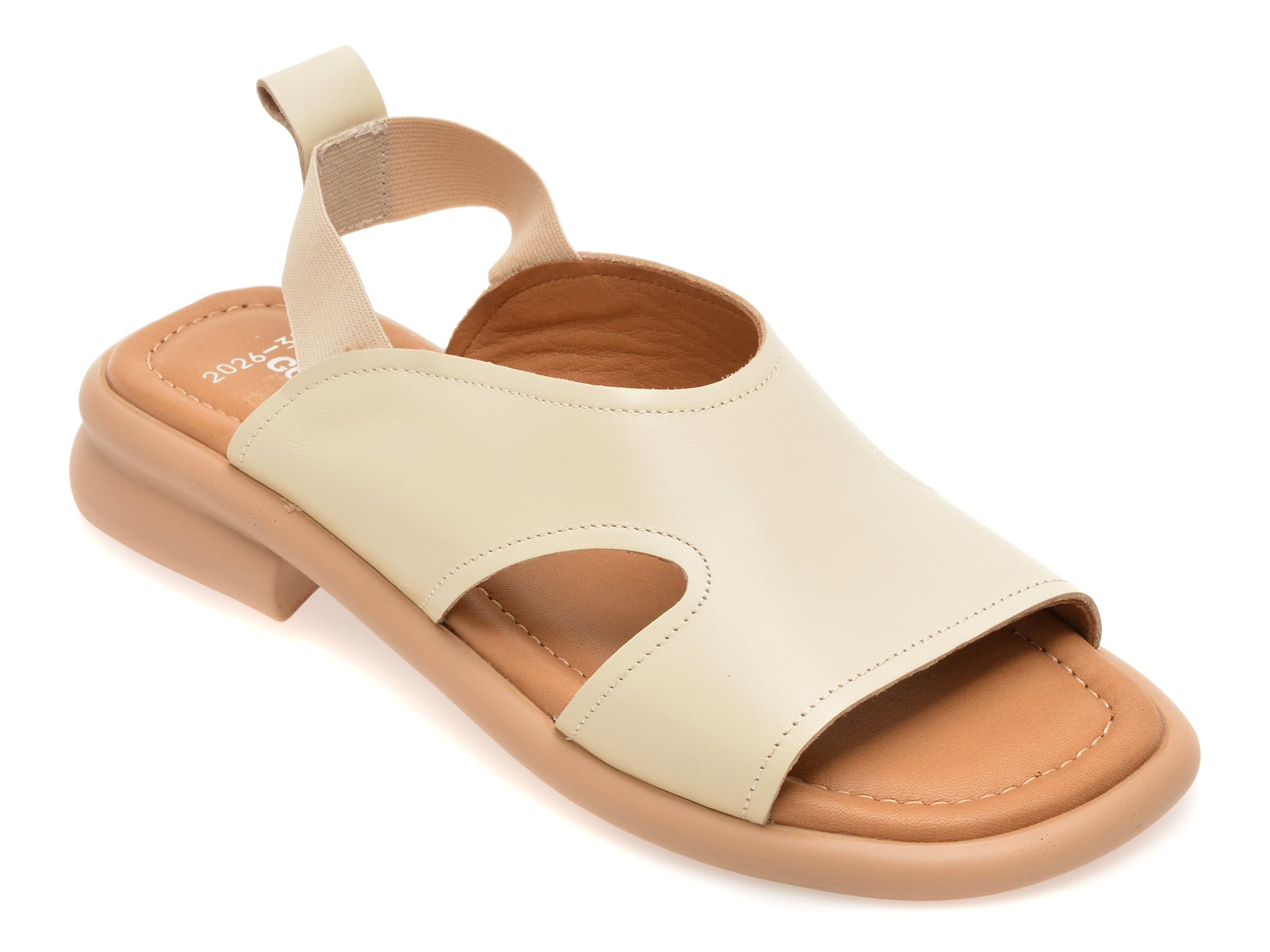 Sandale GOLD DEER bej, 22026, din piele naturala 1 Sandale GOLD DEER bej