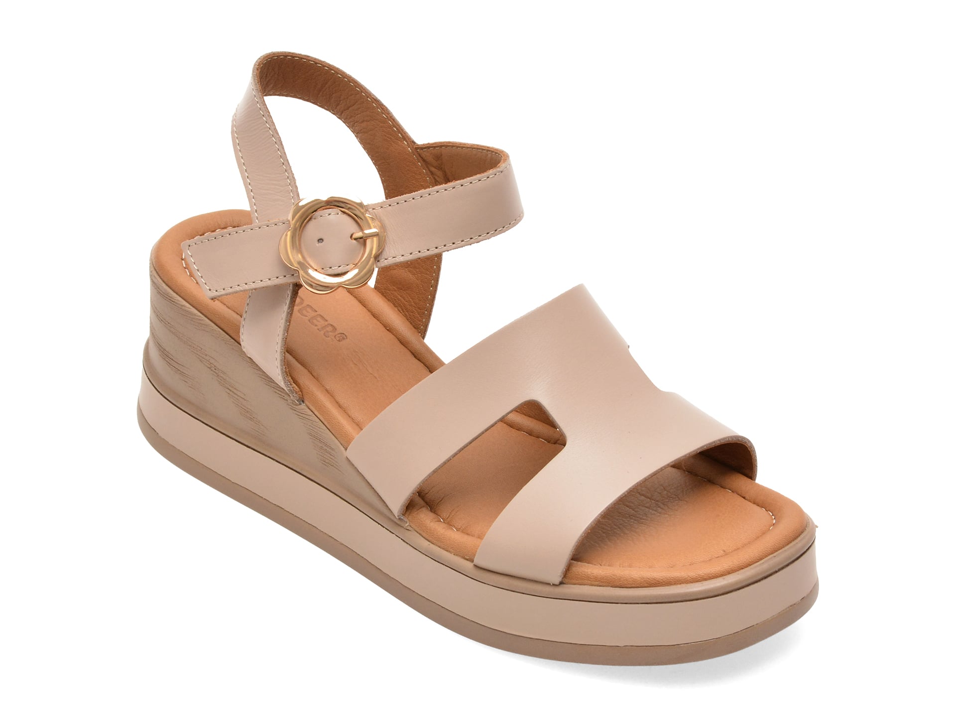 Sandale GOLD DEER gri, 22075, din piele naturala 1 Sandale GOLD DEER gri