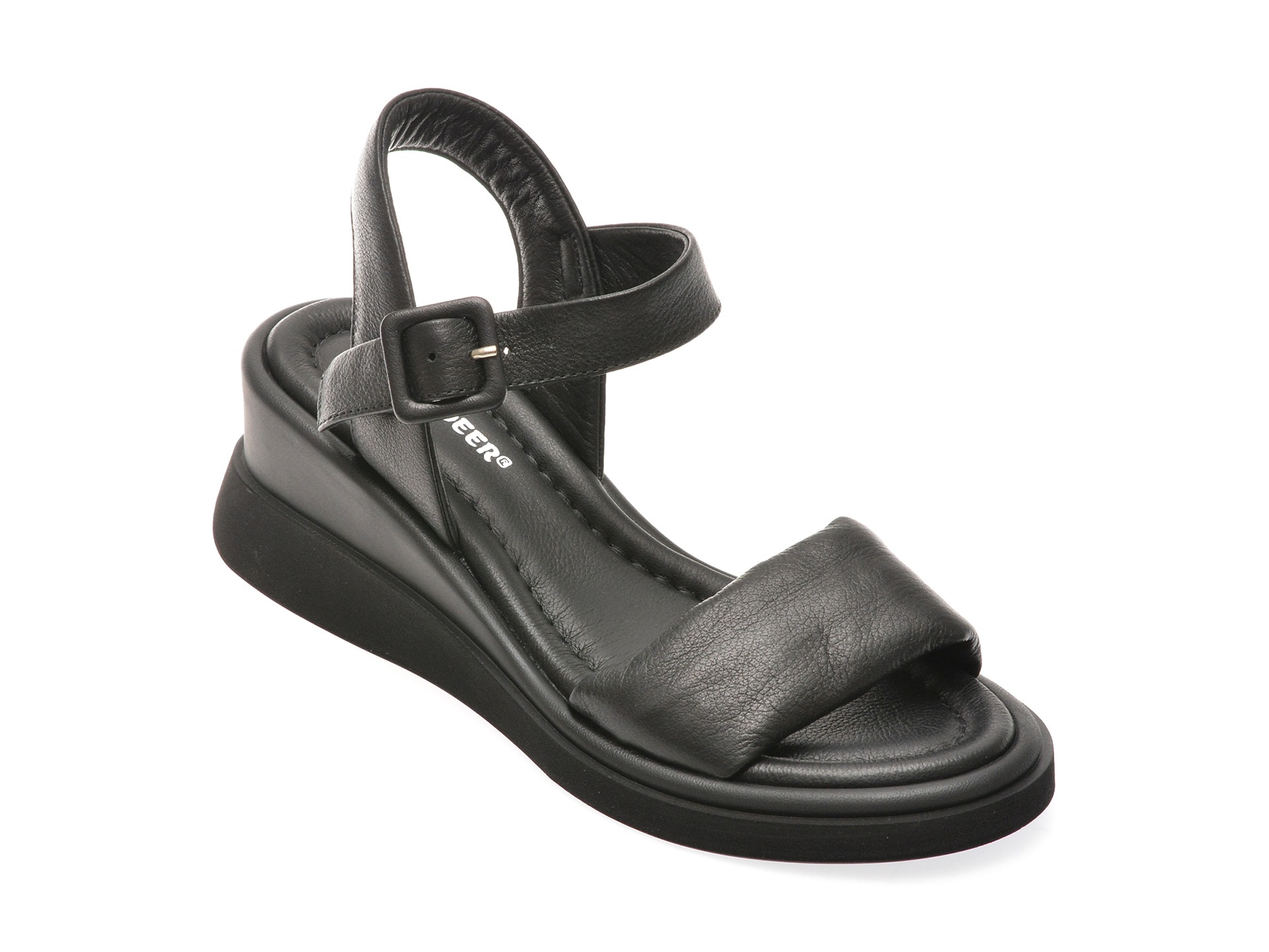 Sandale GOLD DEER negre, 3253, din piele naturala 1 Sandale GOLD DEER negre