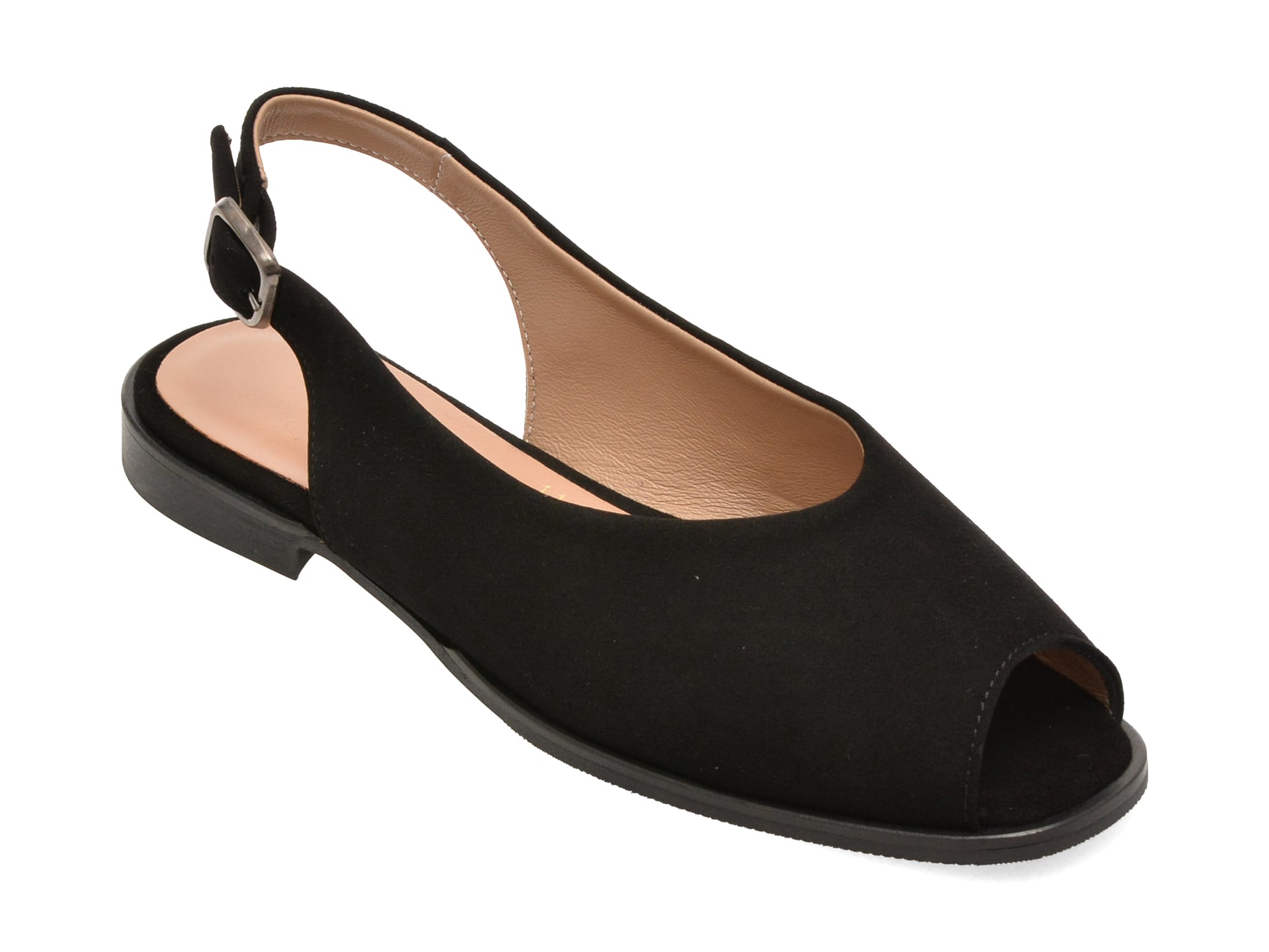Sandale GOLD DEER negre, 420928, din piele intoarsa 1 Sandale GOLD DEER negre