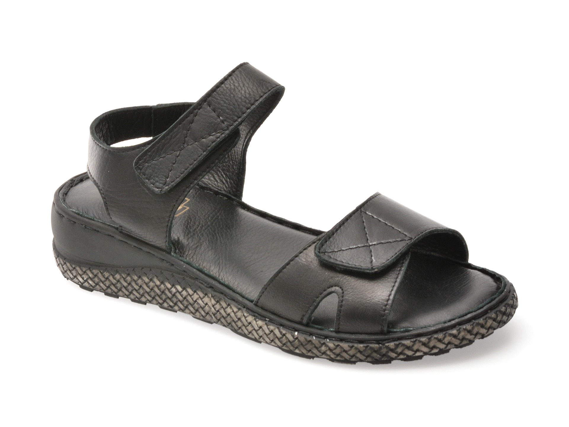 Sandale GOTSI negre, EV2879, din piele naturala 1 Sandale GOTSI negre