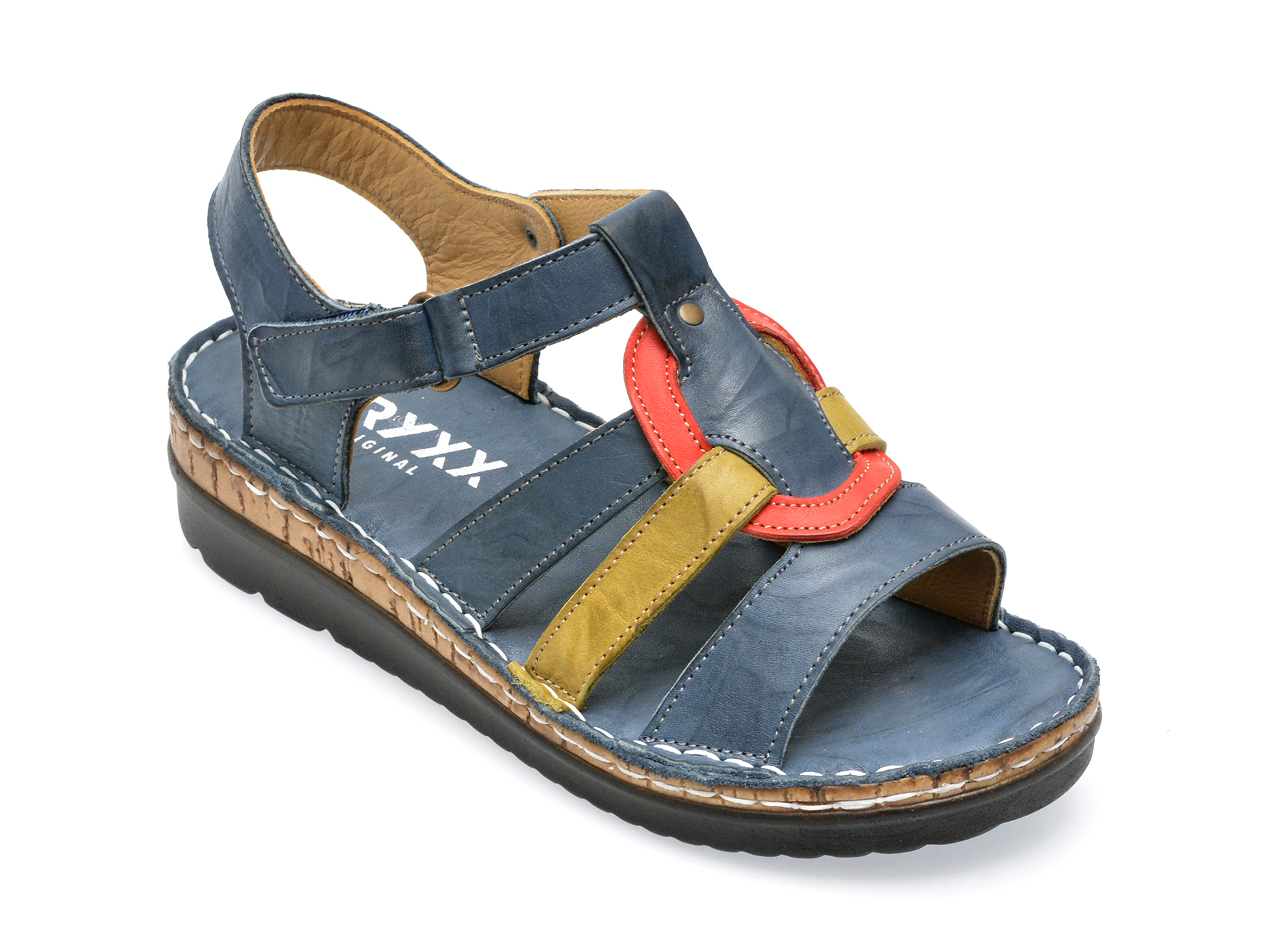 Sandale GRYXX albastre, 1017, din piele naturala 1 Sandale GRYXX albastre