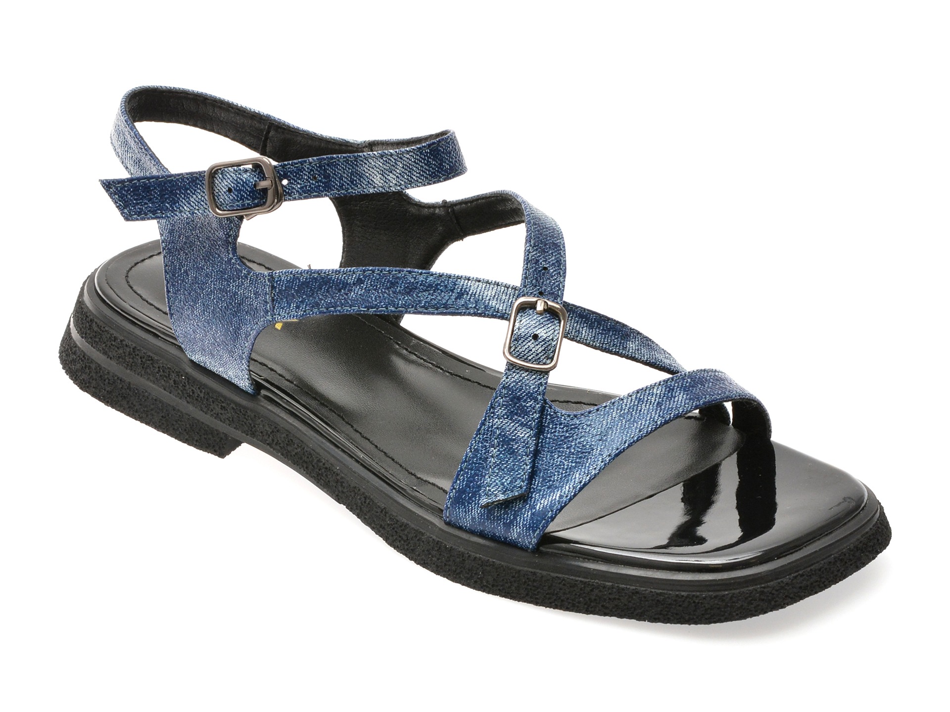 Sandale GRYXX albastre, A129, din piele naturala 1 Sandale GRYXX albastre