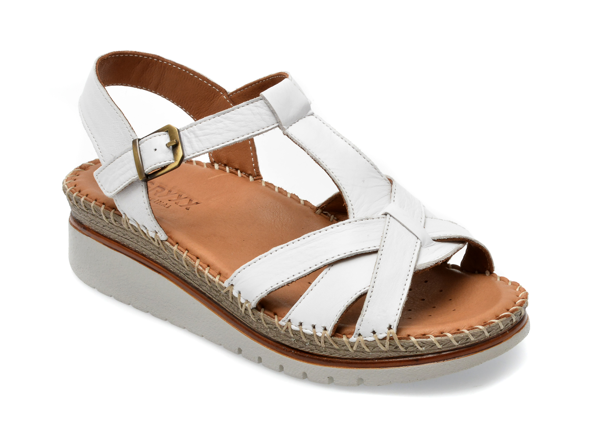 Sandale GRYXX albe, 144, din piele naturala 1 Sandale GRYXX albe