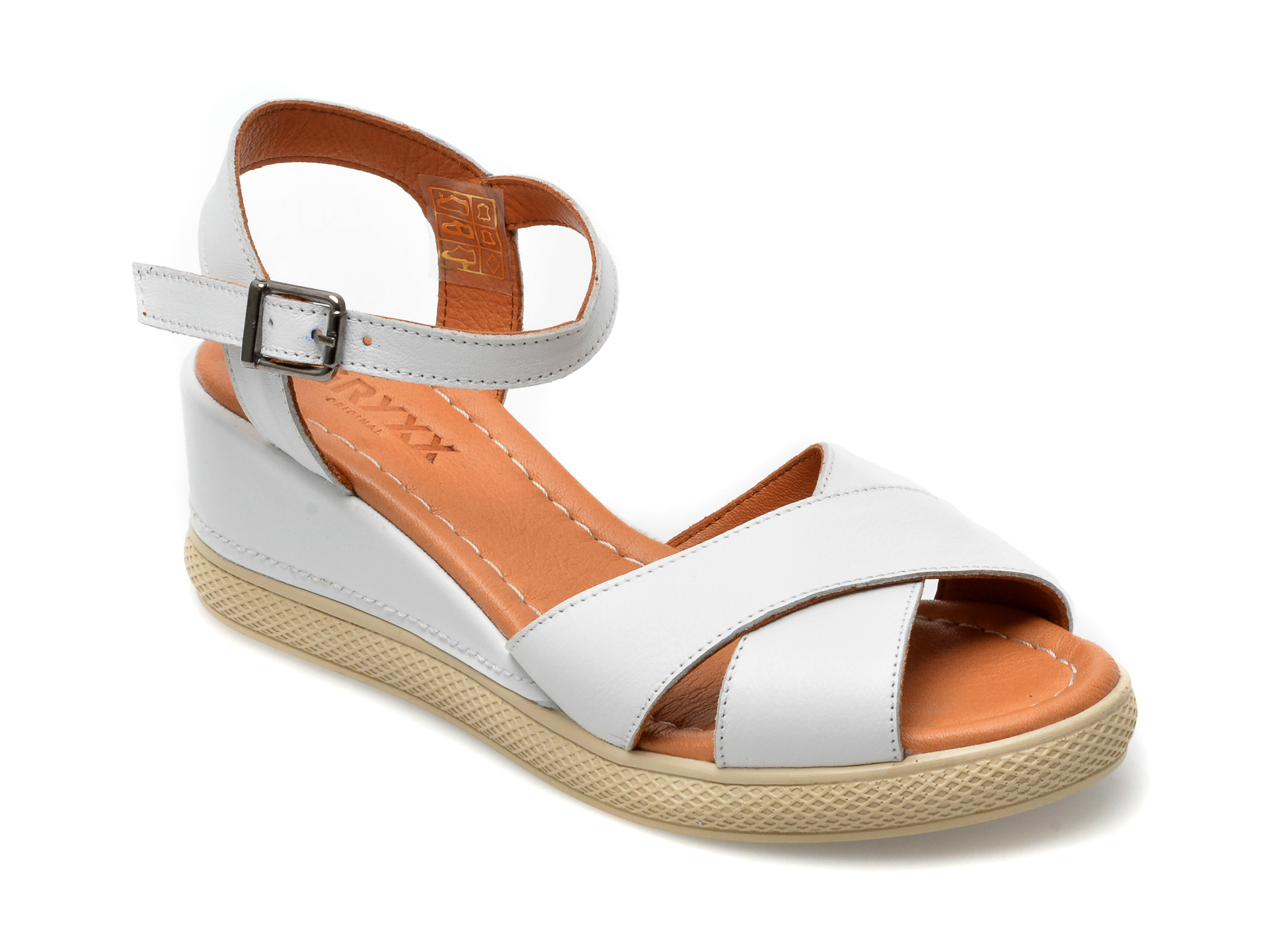 Sandale GRYXX albe, 2035, din piele naturala 1 Sandale GRYXX albe