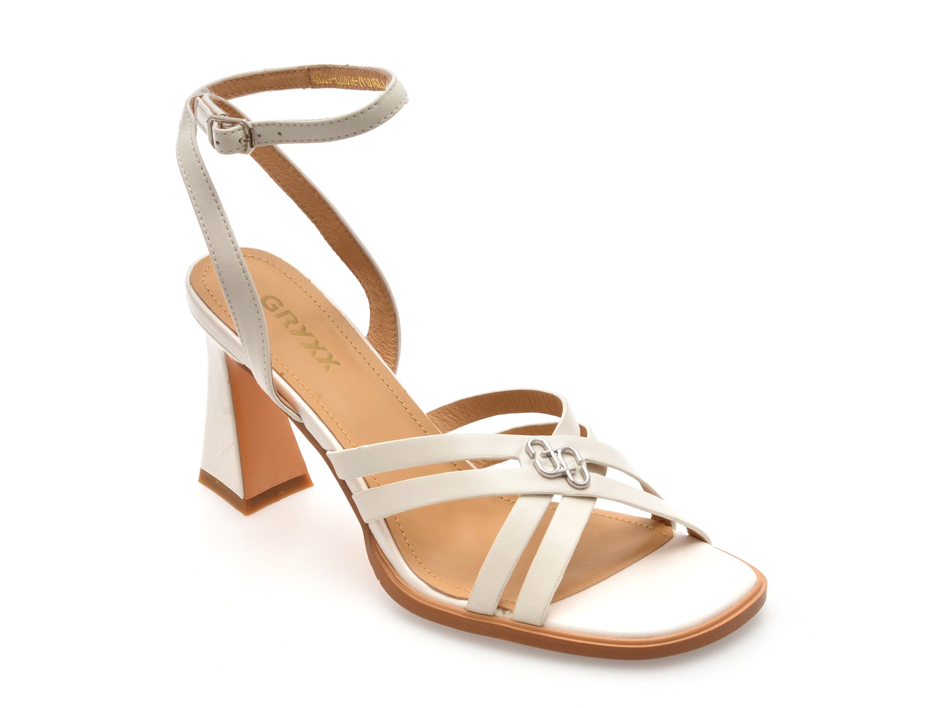 Sandale GRYXX albe, 4H329, din piele naturala 1 Sandale GRYXX albe