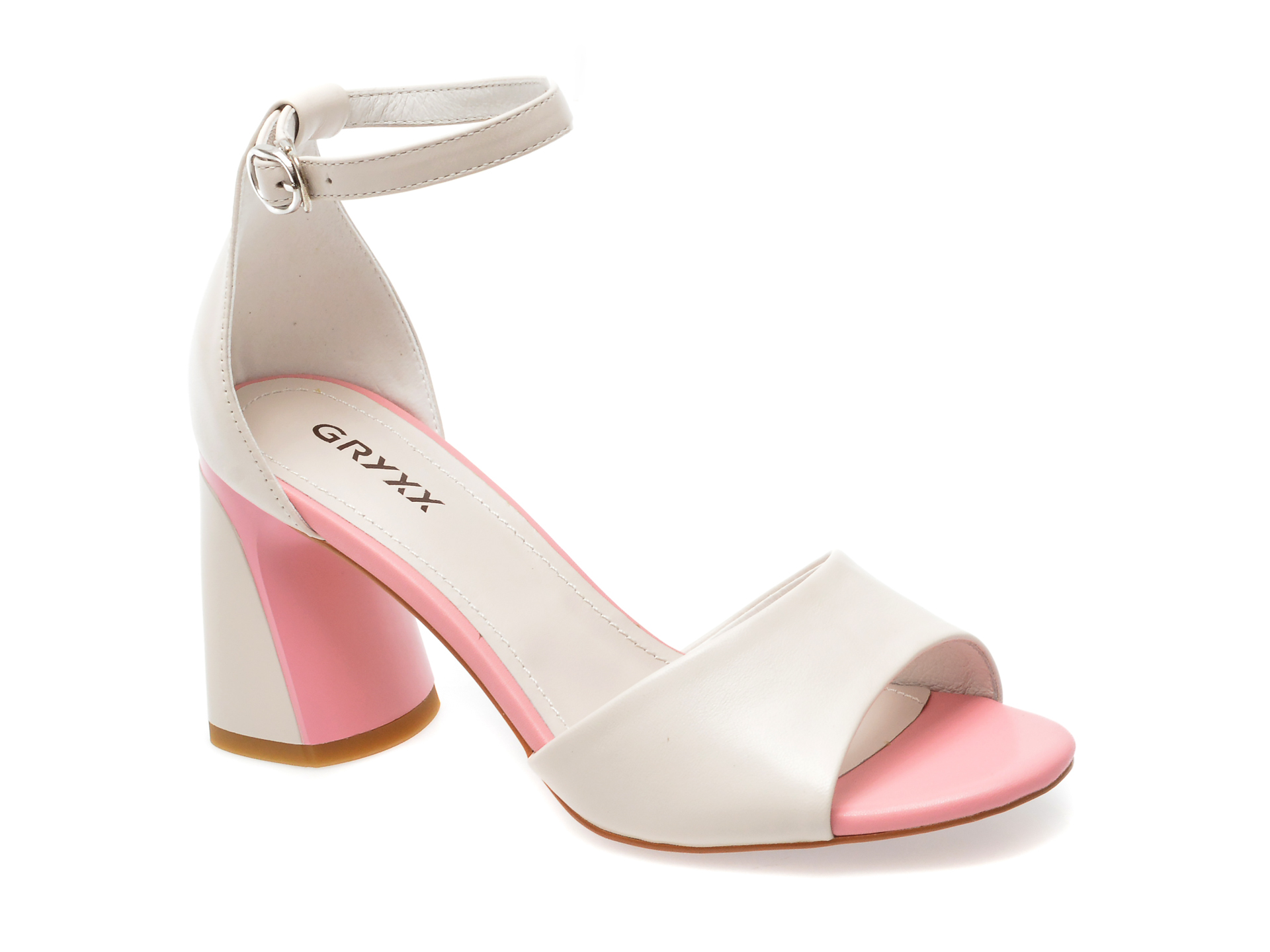 Sandale GRYXX albe, 52002L, din piele naturala 1 Sandale GRYXX albe