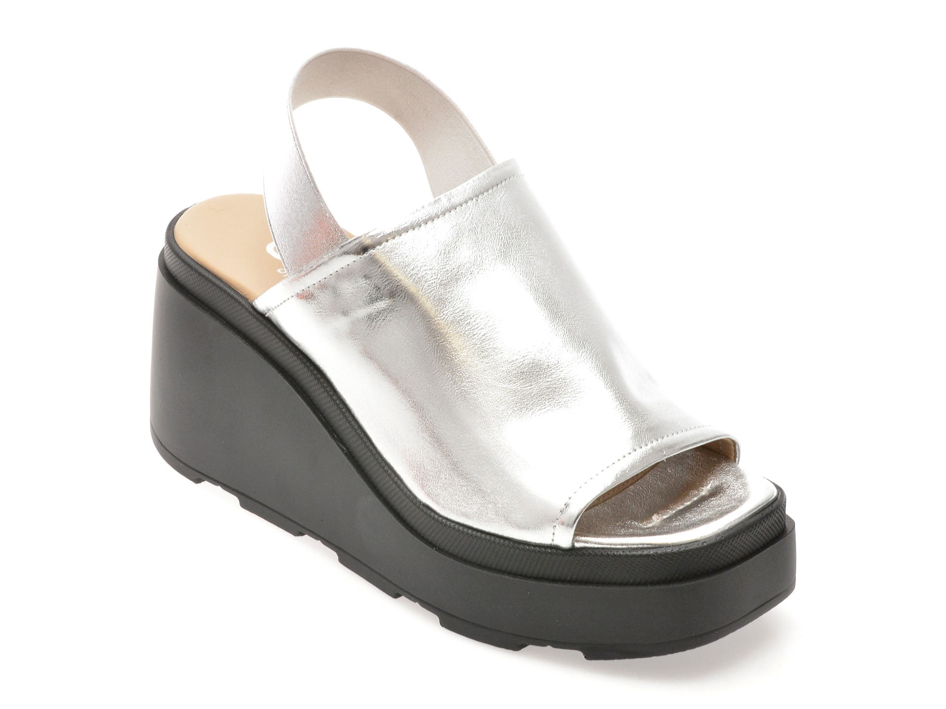 Sandale GRYXX argintii, 096SC18, din piele naturala 1 Sandale GRYXX argintii