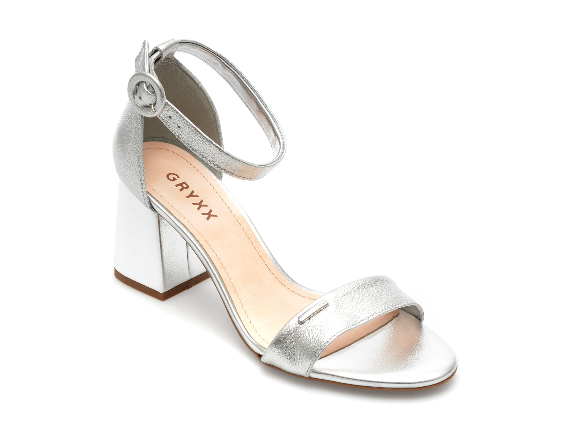 Sandale GRYXX argintii, 341805, din piele naturala 1 Sandale GRYXX argintii