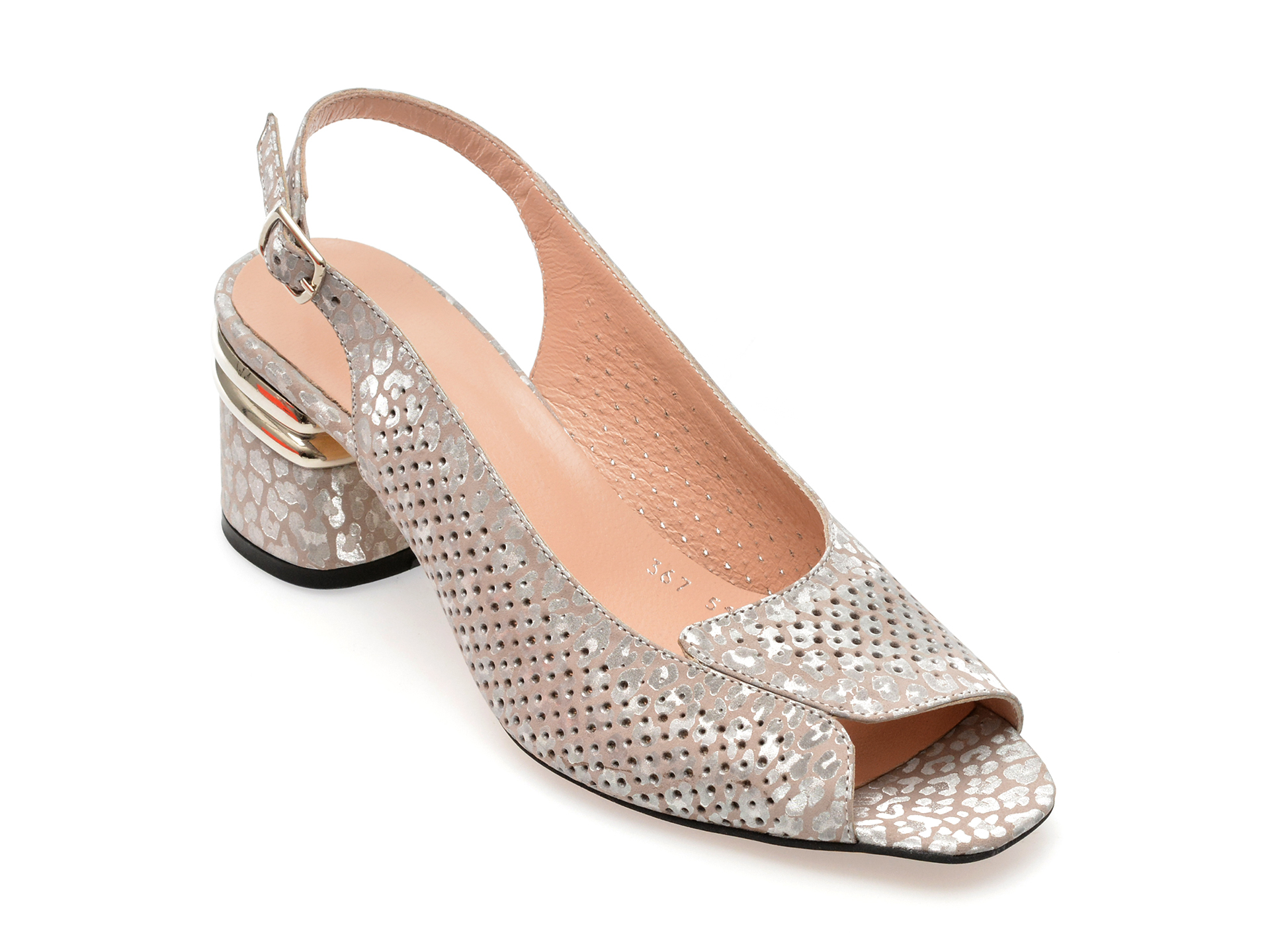 Sandale GRYXX argintii, 367519, din piele naturala 1 Sandale GRYXX argintii