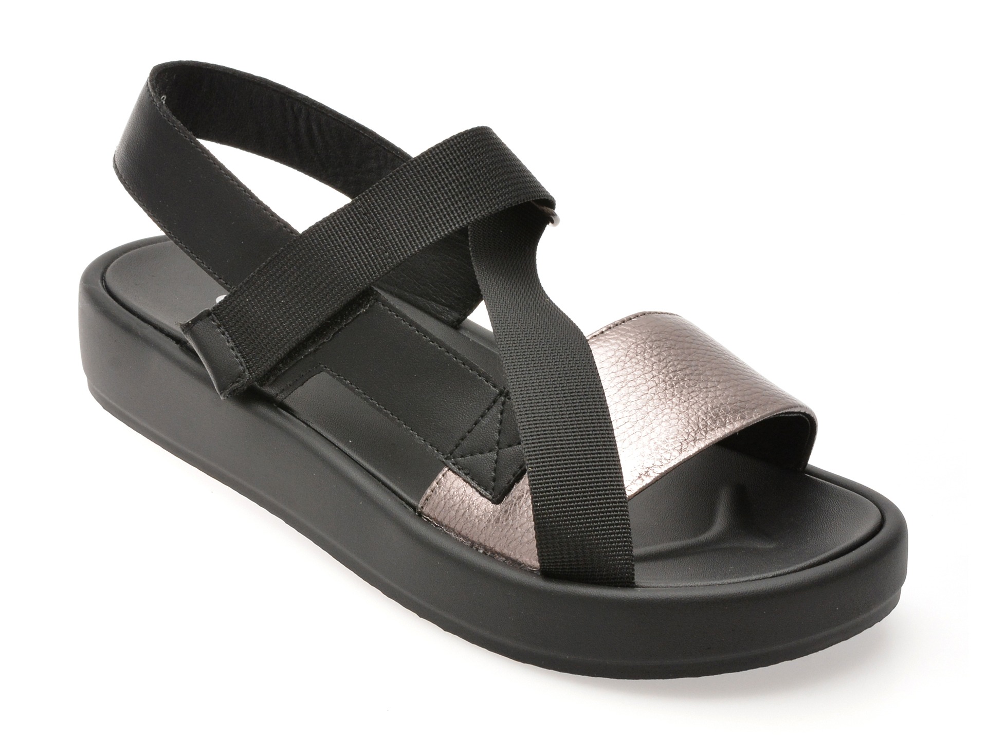 Sandale GRYXX argintii, 5007, din piele naturala 1 Sandale GRYXX argintii