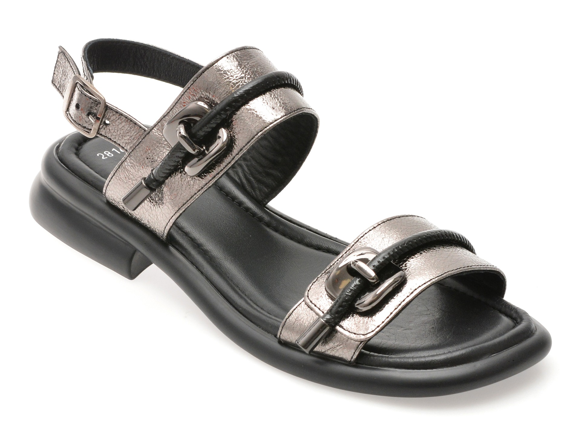 Sandale GRYXX argintii, 5532816, din piele naturala 1 Sandale GRYXX argintii