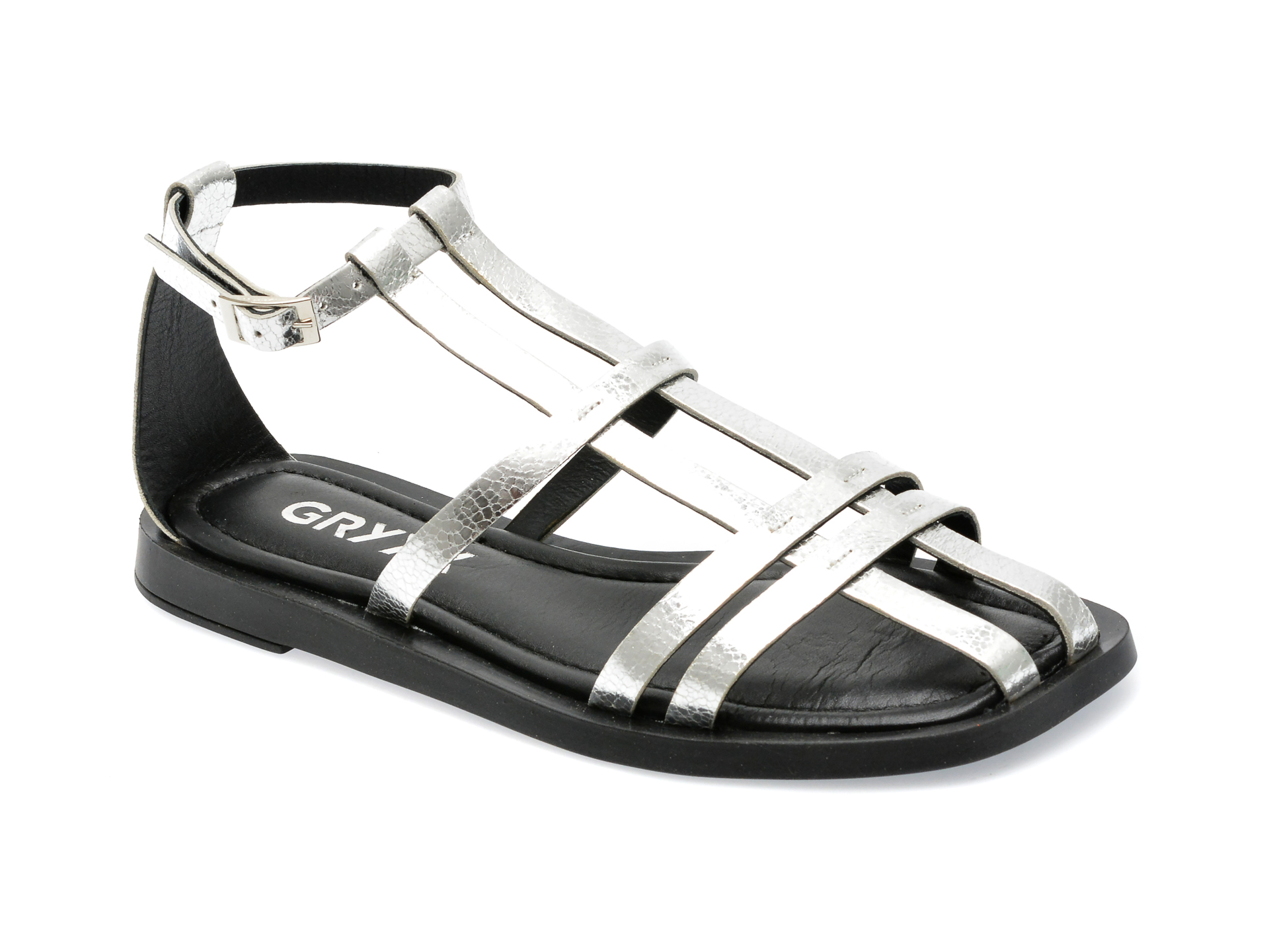 Sandale GRYXX argintii, 57183, din piele naturala 1 Sandale GRYXX argintii