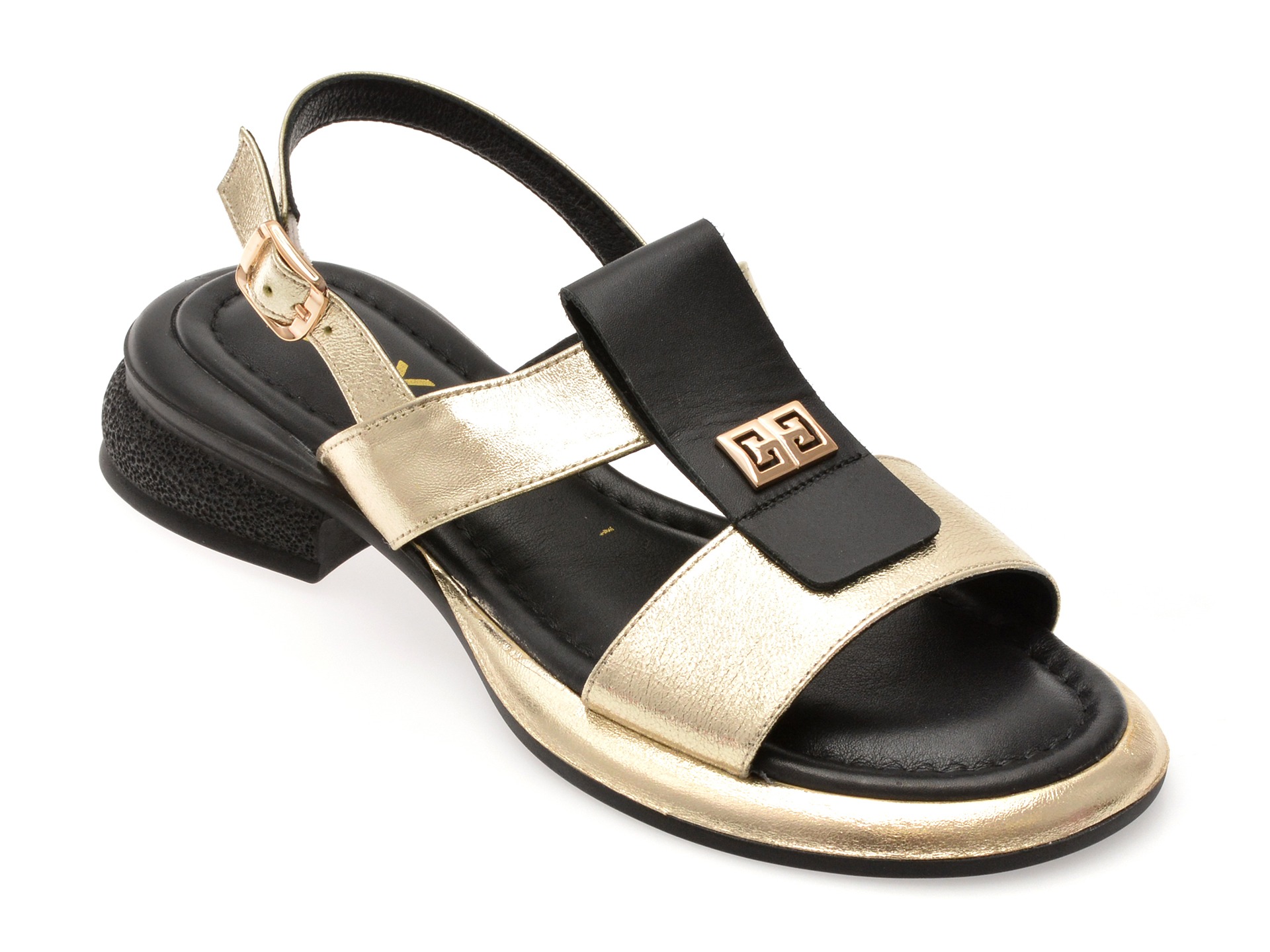 Sandale GRYXX aurii, 1181121, din piele naturala 1 Sandale GRYXX aurii