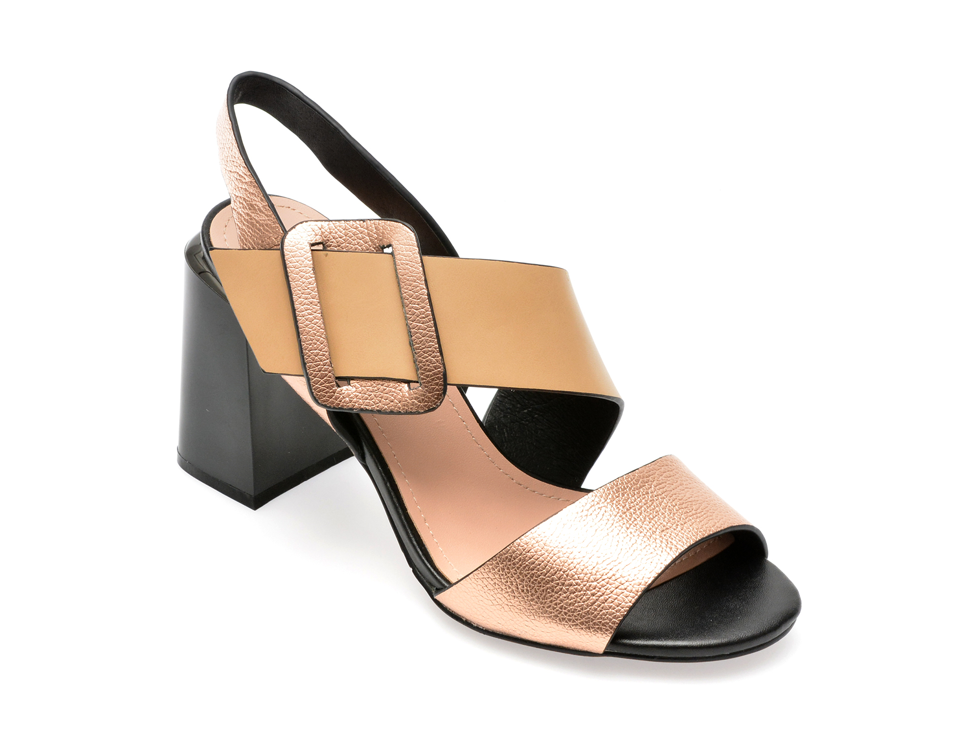 Sandale GRYXX aurii, 14055, din piele naturala 1 Sandale GRYXX aurii