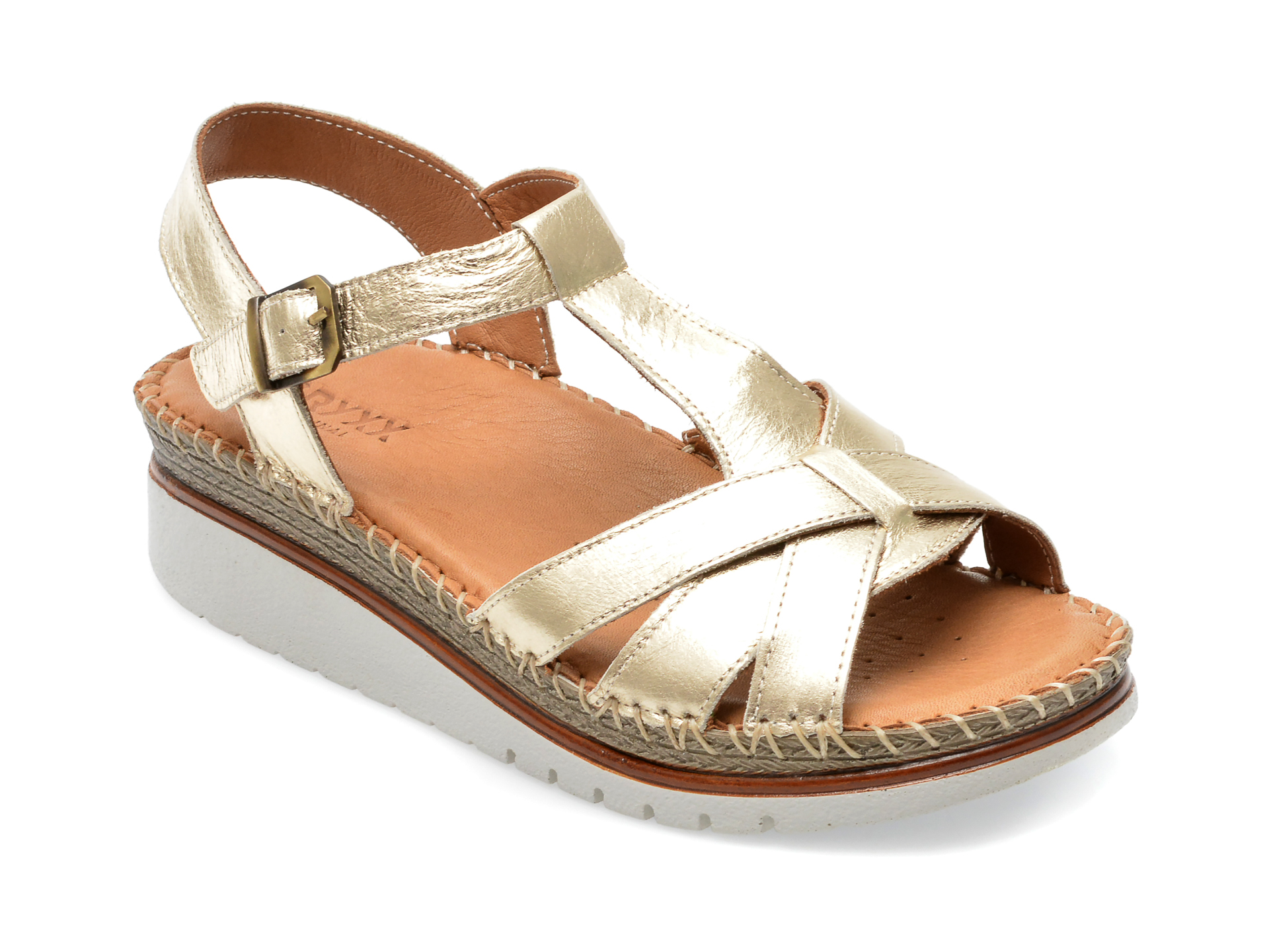 Sandale GRYXX aurii, 144, din piele naturala 1 Sandale GRYXX aurii